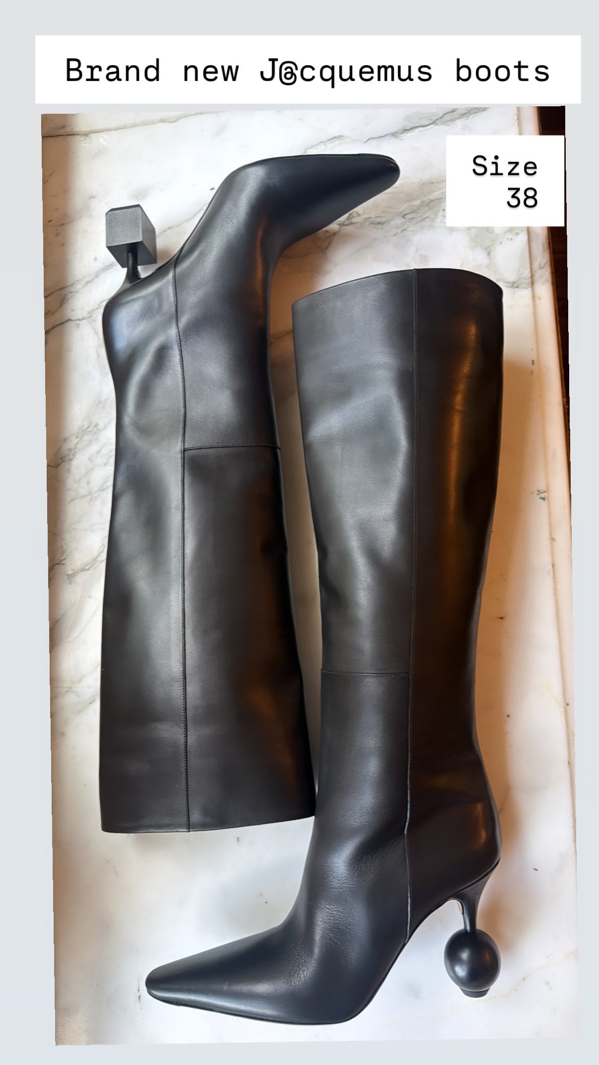 Jacquemus black leather boots