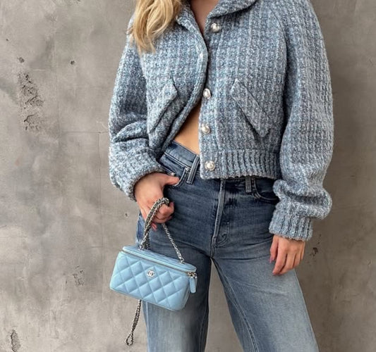 Chanel Caviar Quilted Small CC Vanity Case With Chain