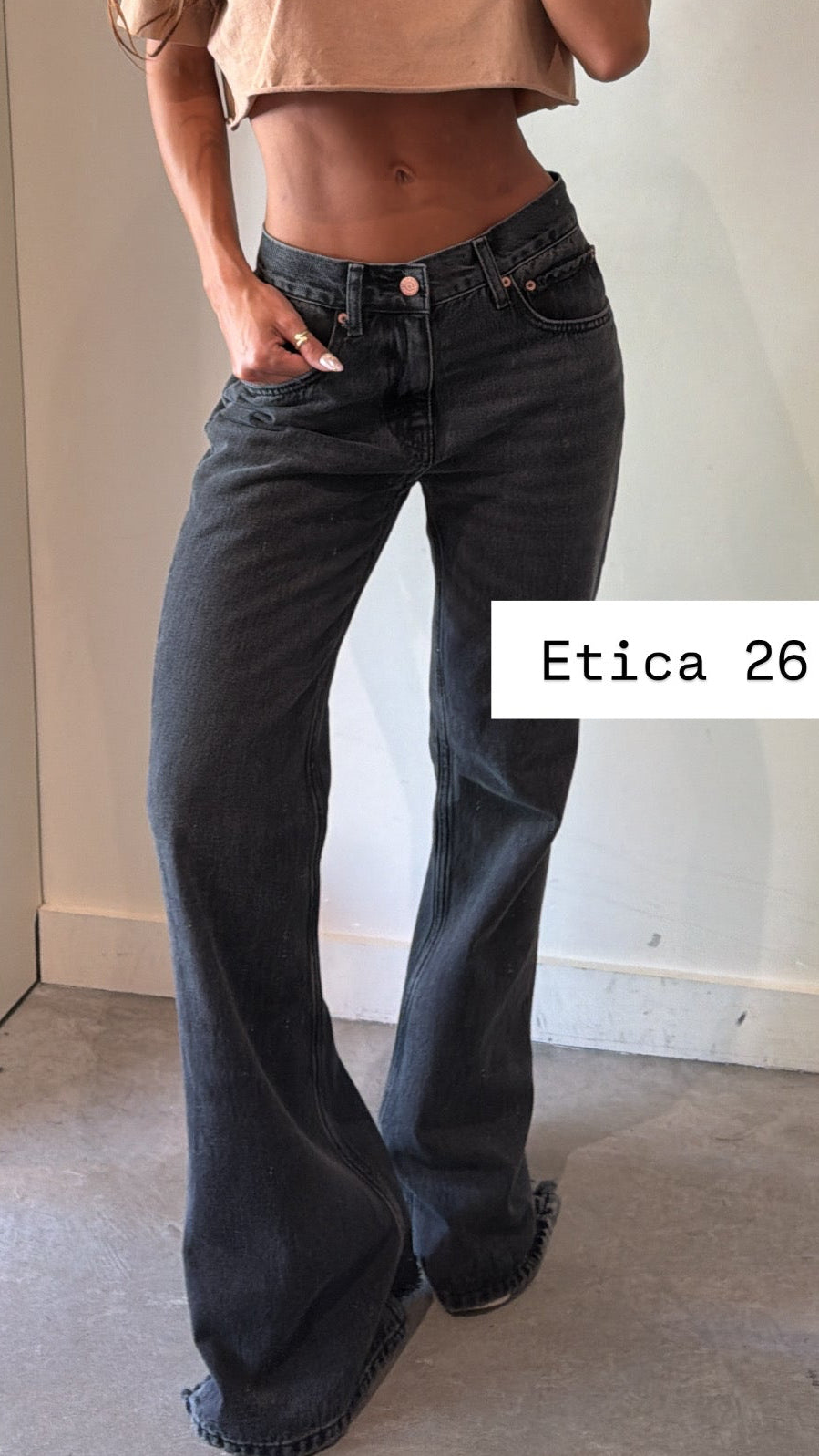 Etica Grey Atlanta Mid Rise Flare Jeans Brand New Size 26 $199