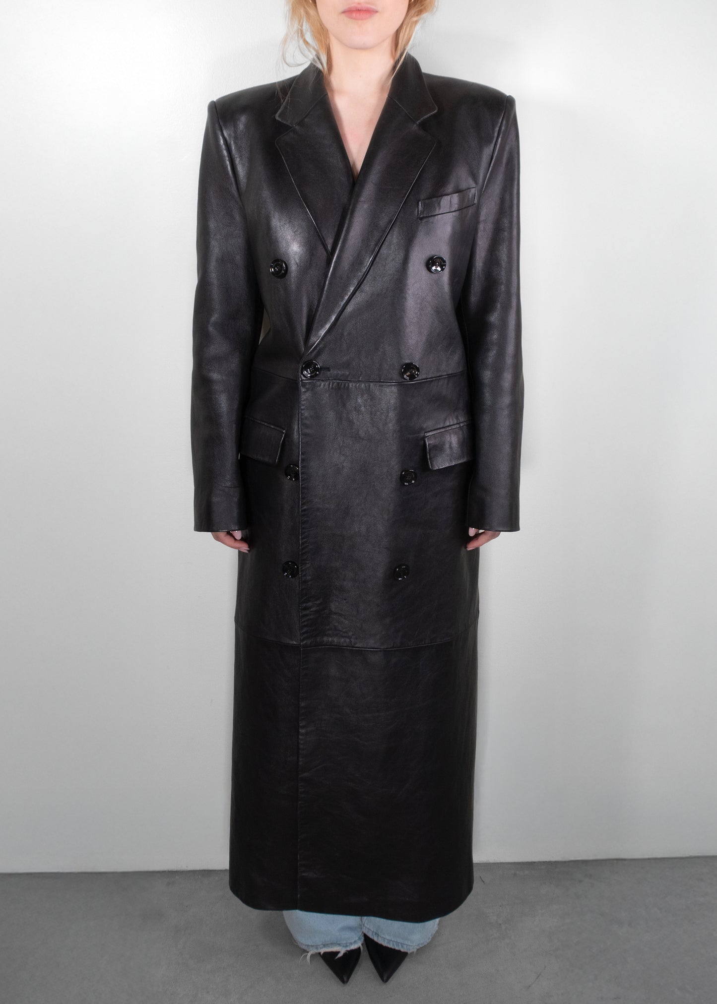 Magda Butrym Leather Trench Coat