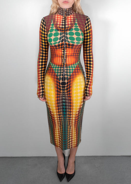 Jean Paul Gaultier Dot-print Midi Dress