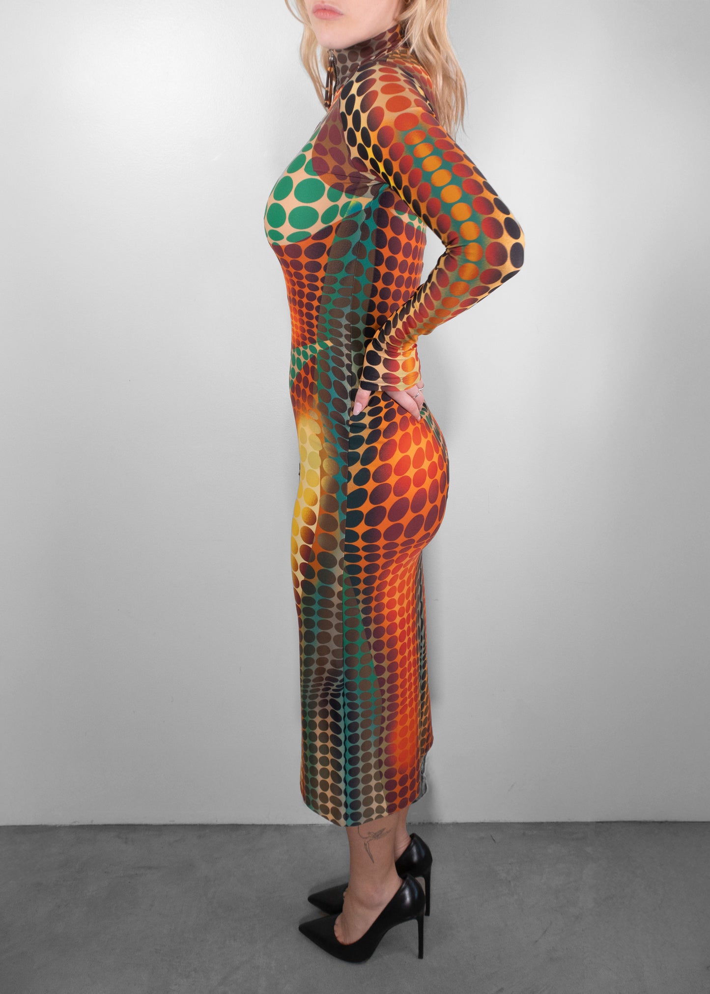 Jean Paul Gaultier Dot-print Midi Dress