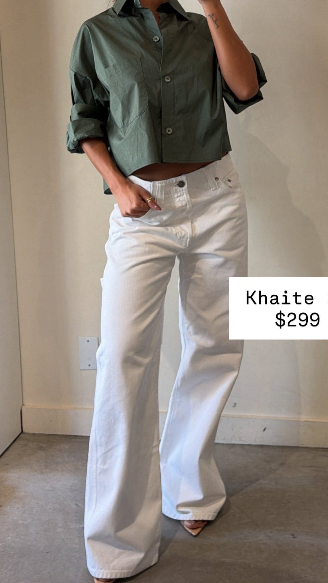 Khaite White Sowen Jeans Size 26