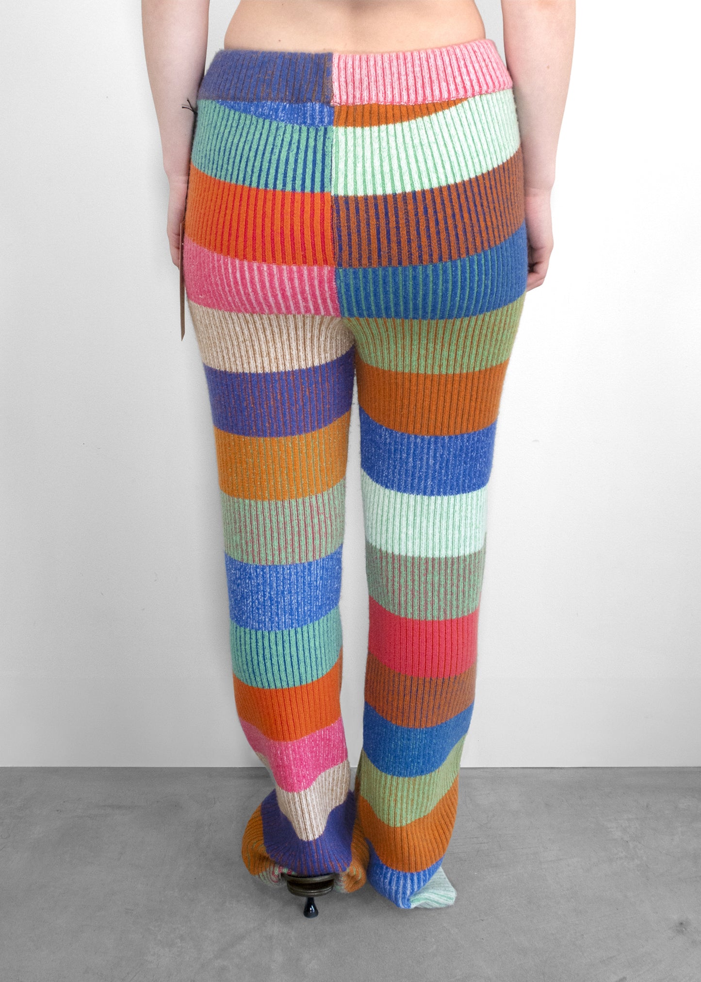 The Elder Statesman Multicolor Yatzy Strip Flare Lounge Pants