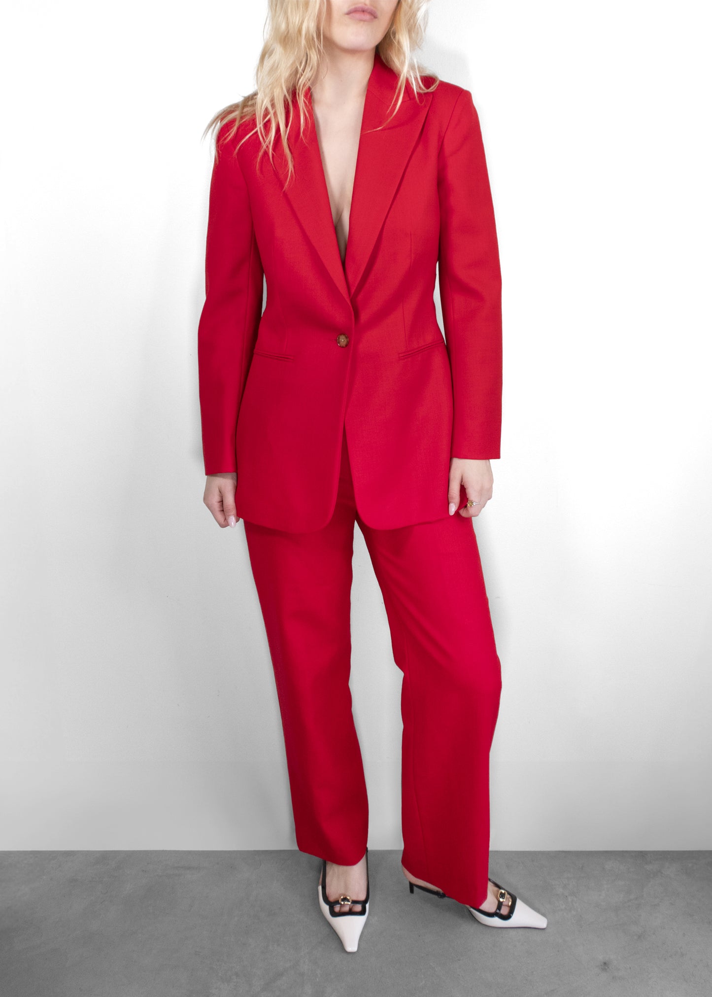 The Row Red Pant Suit