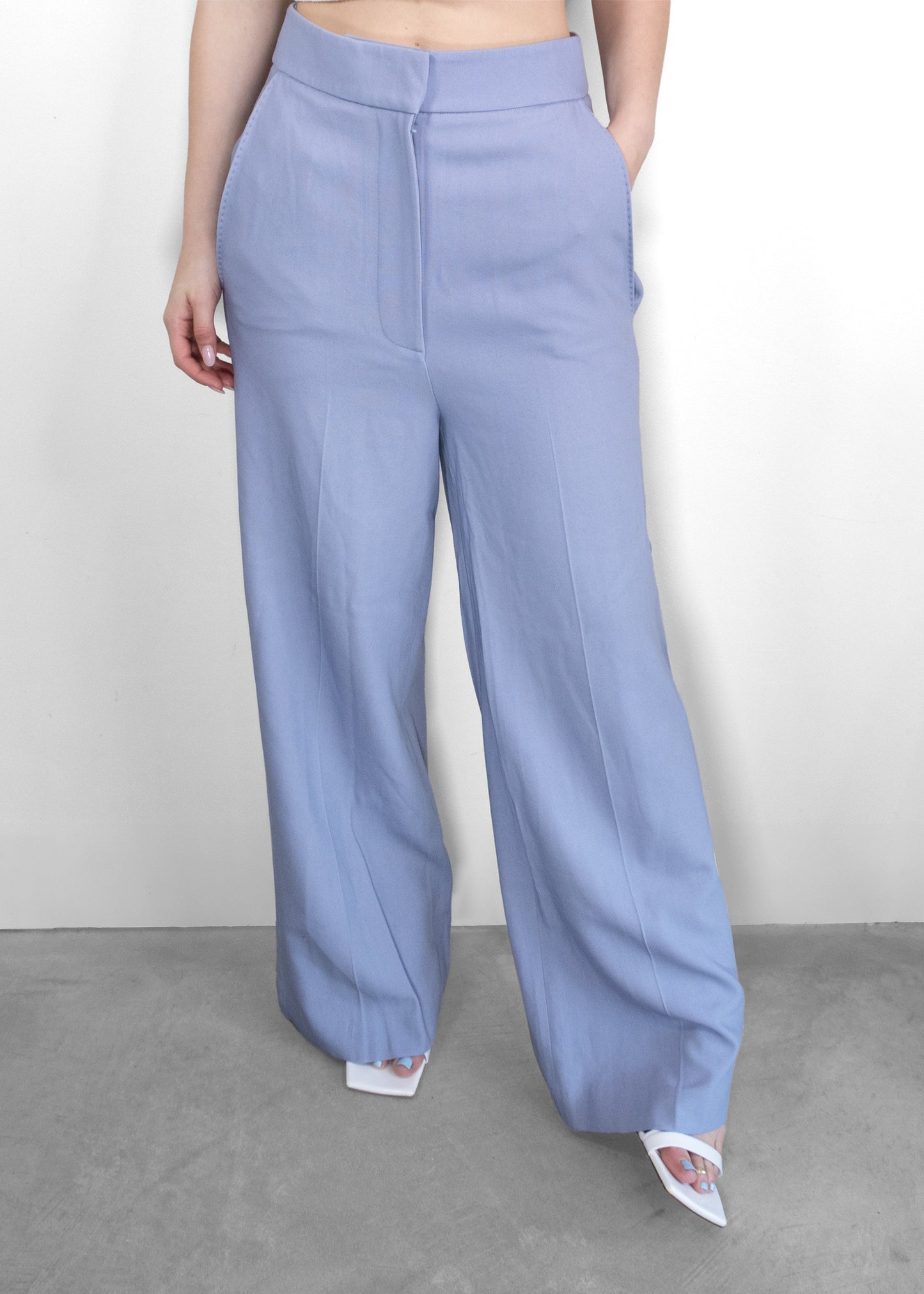Khaite High-Waisted Wide-Leg Trousers