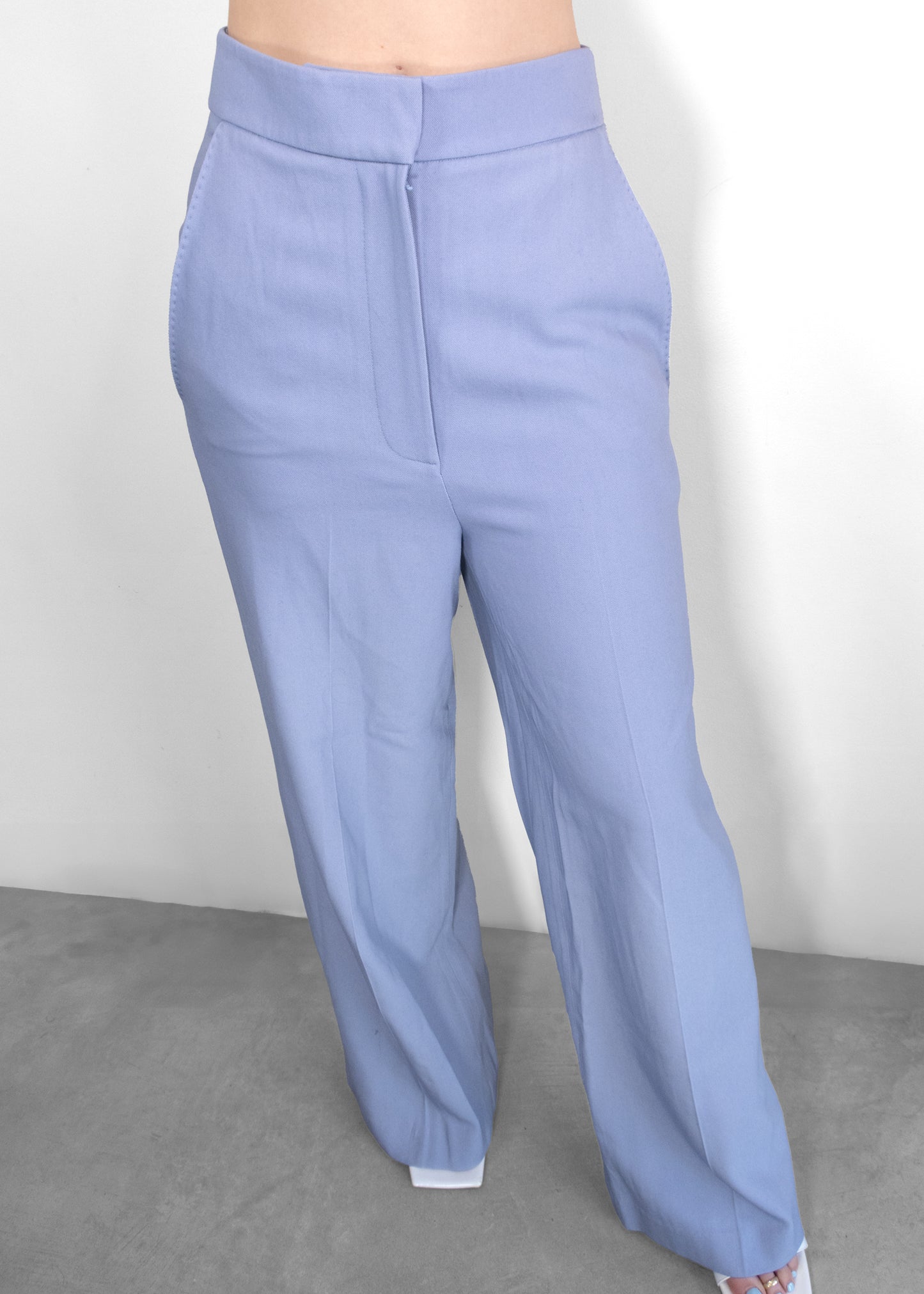 Khaite High-Waisted Wide-Leg Trousers