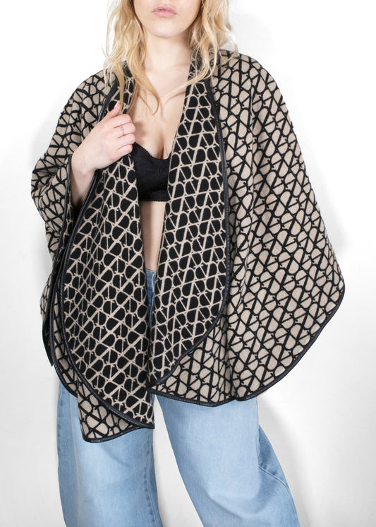 Valentino Toile Iconographe Cashmere-Blend Cape