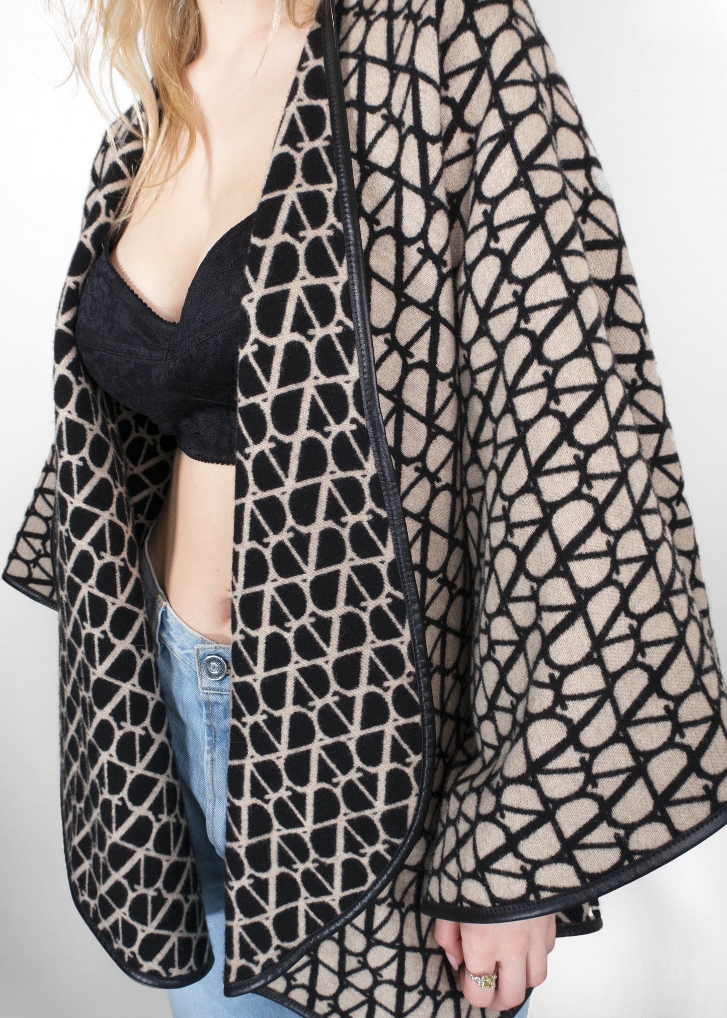 Valentino Toile Iconographe Cashmere-Blend Cape
