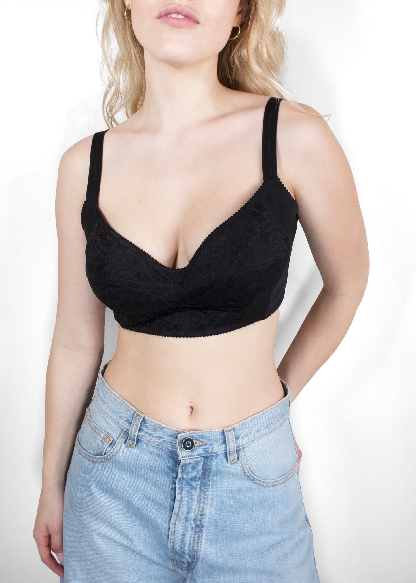 Dolce & Gabbana Satin Balconette Bra with Lace Detailing