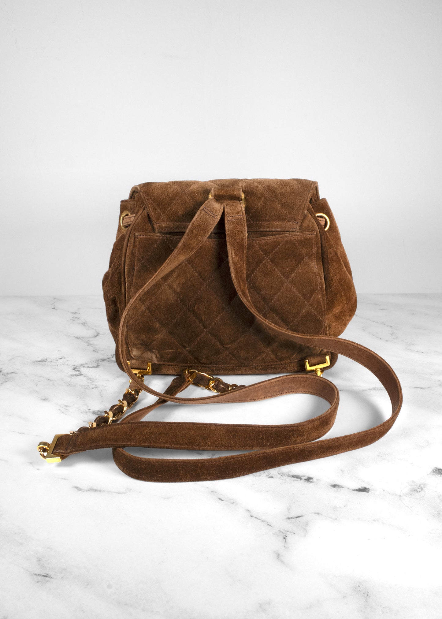Chanel Vintage Suede Backpack