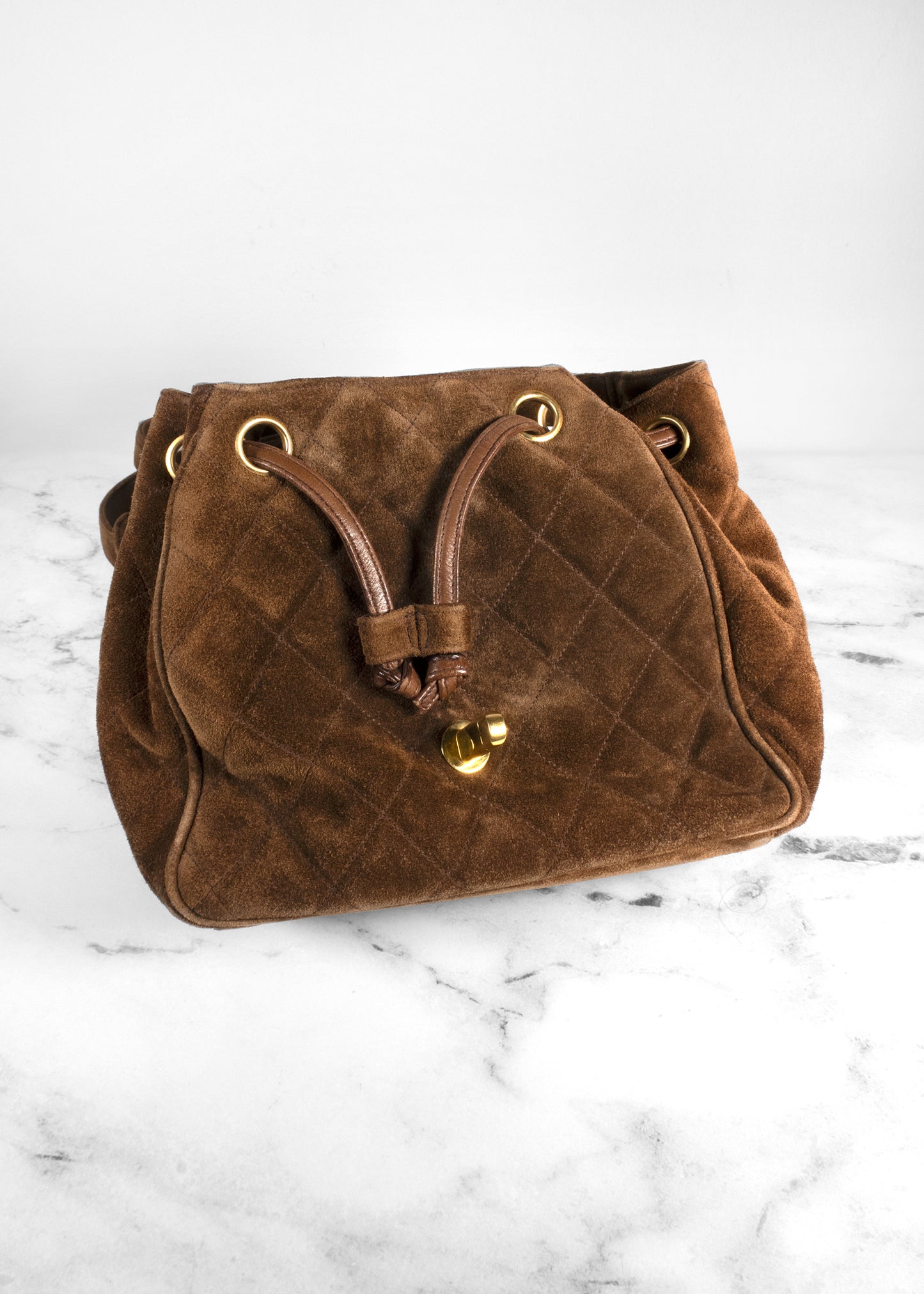 Chanel Vintage Suede Backpack