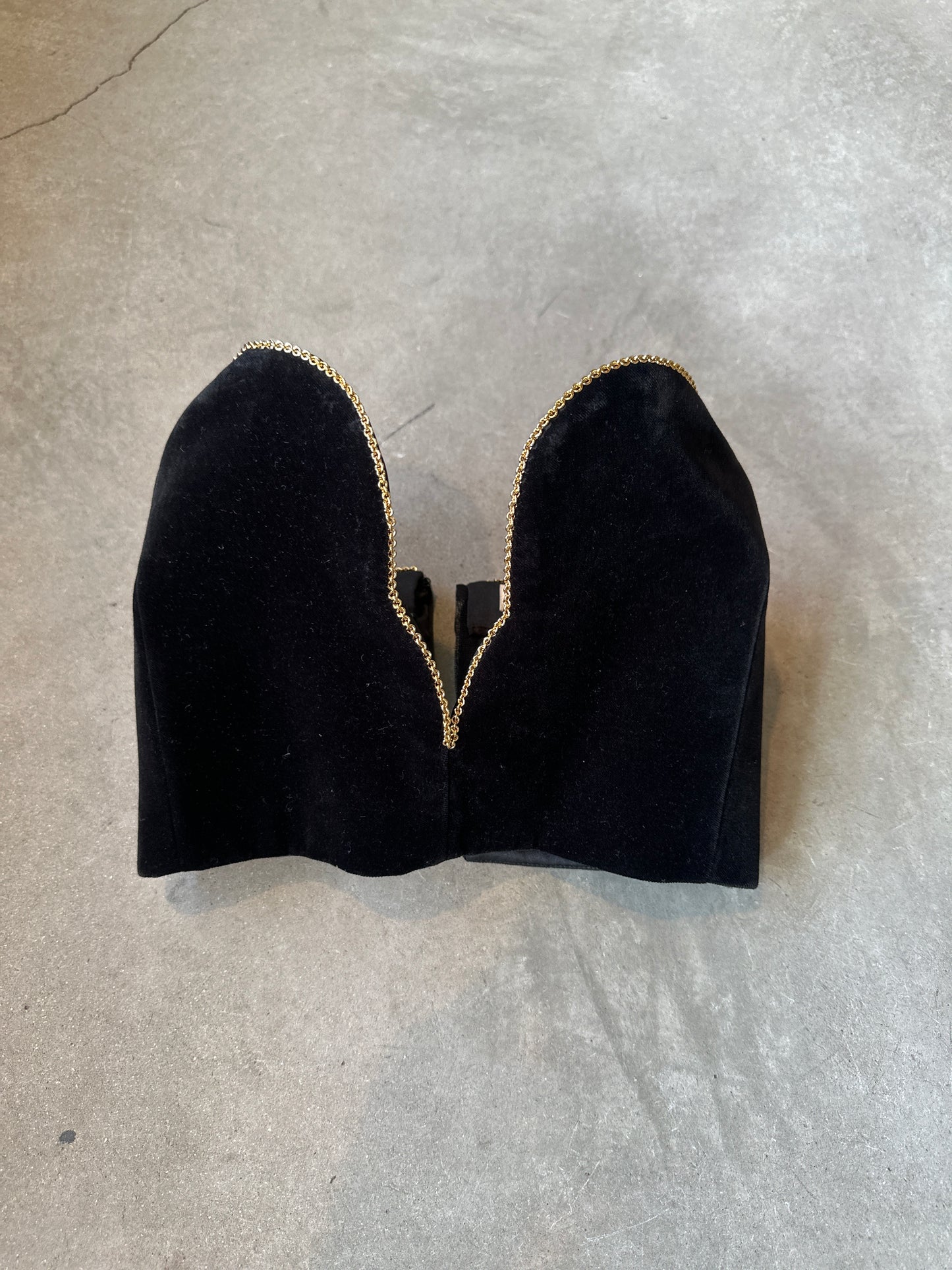 Saint Laurent black velvet top