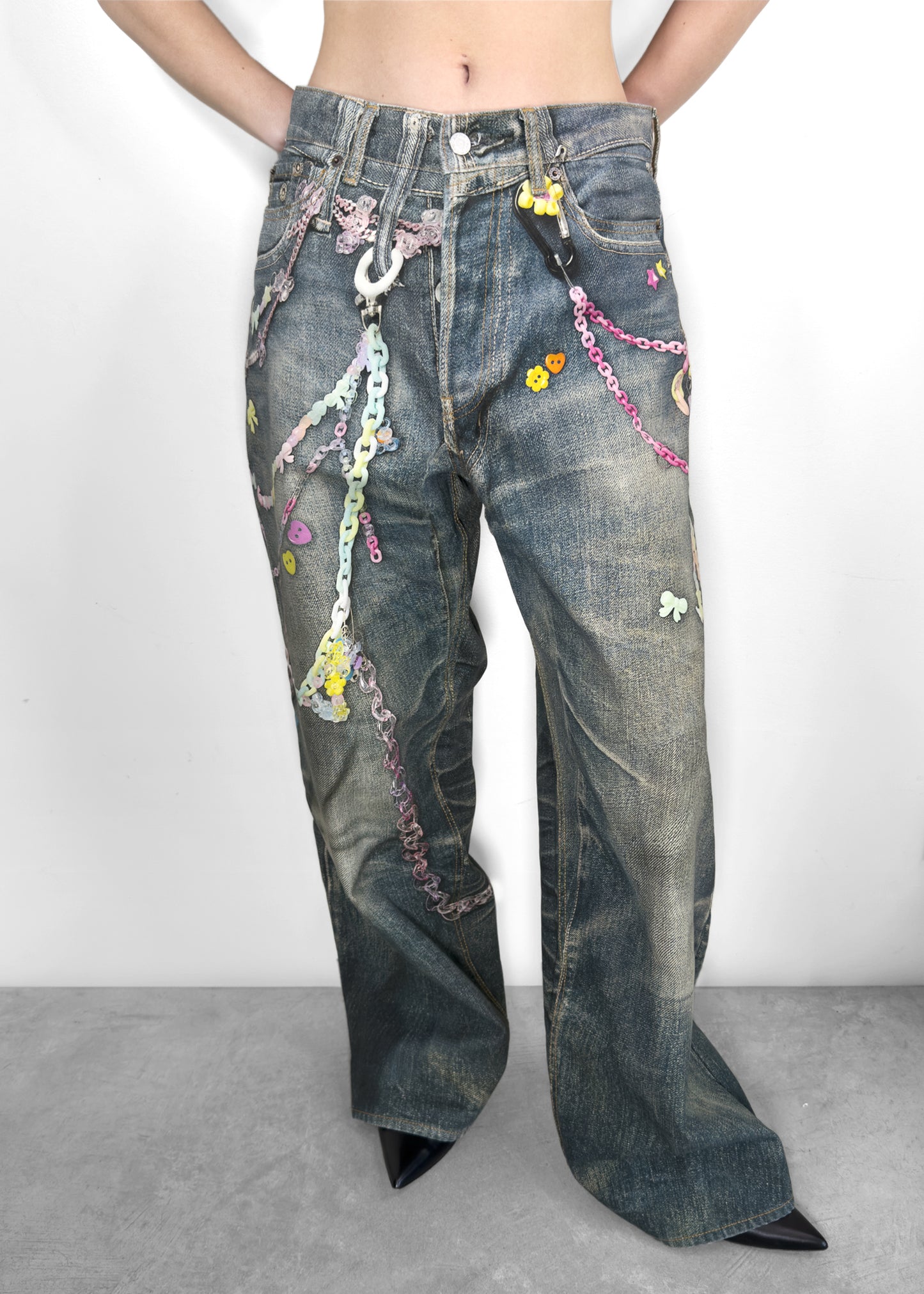 Acne Studios 1981M Kawaii Keychains Jeans