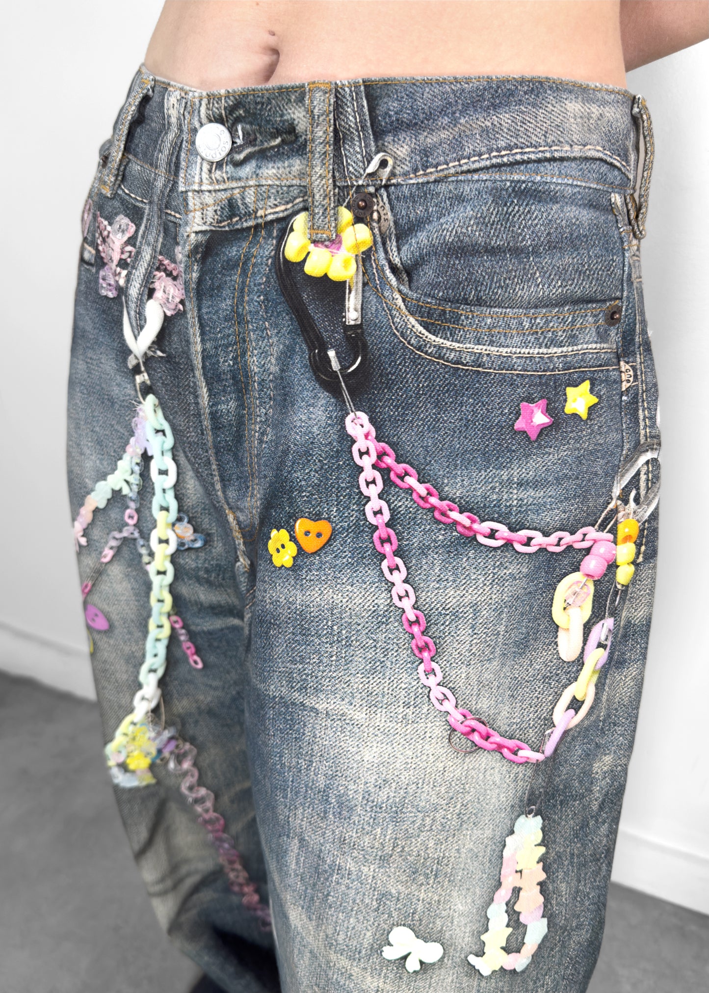 Acne Studios 1981M Kawaii Keychains Jeans