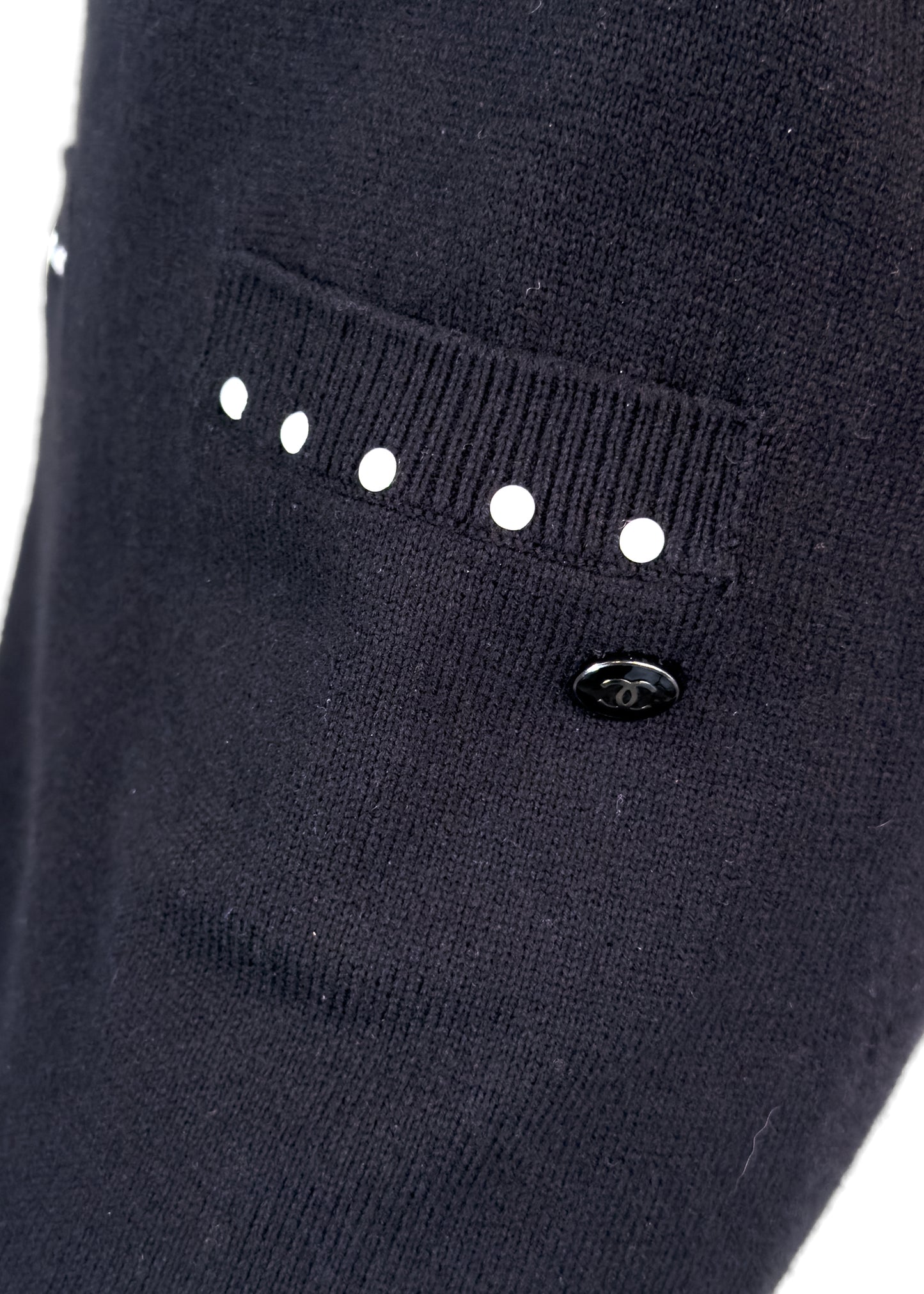 Chanel Pearl Embellished Knit Shift Dress