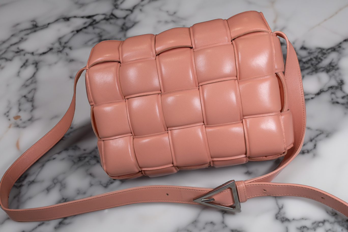 Bottega Veneta Peach Padded Cassette Shoulder Bag