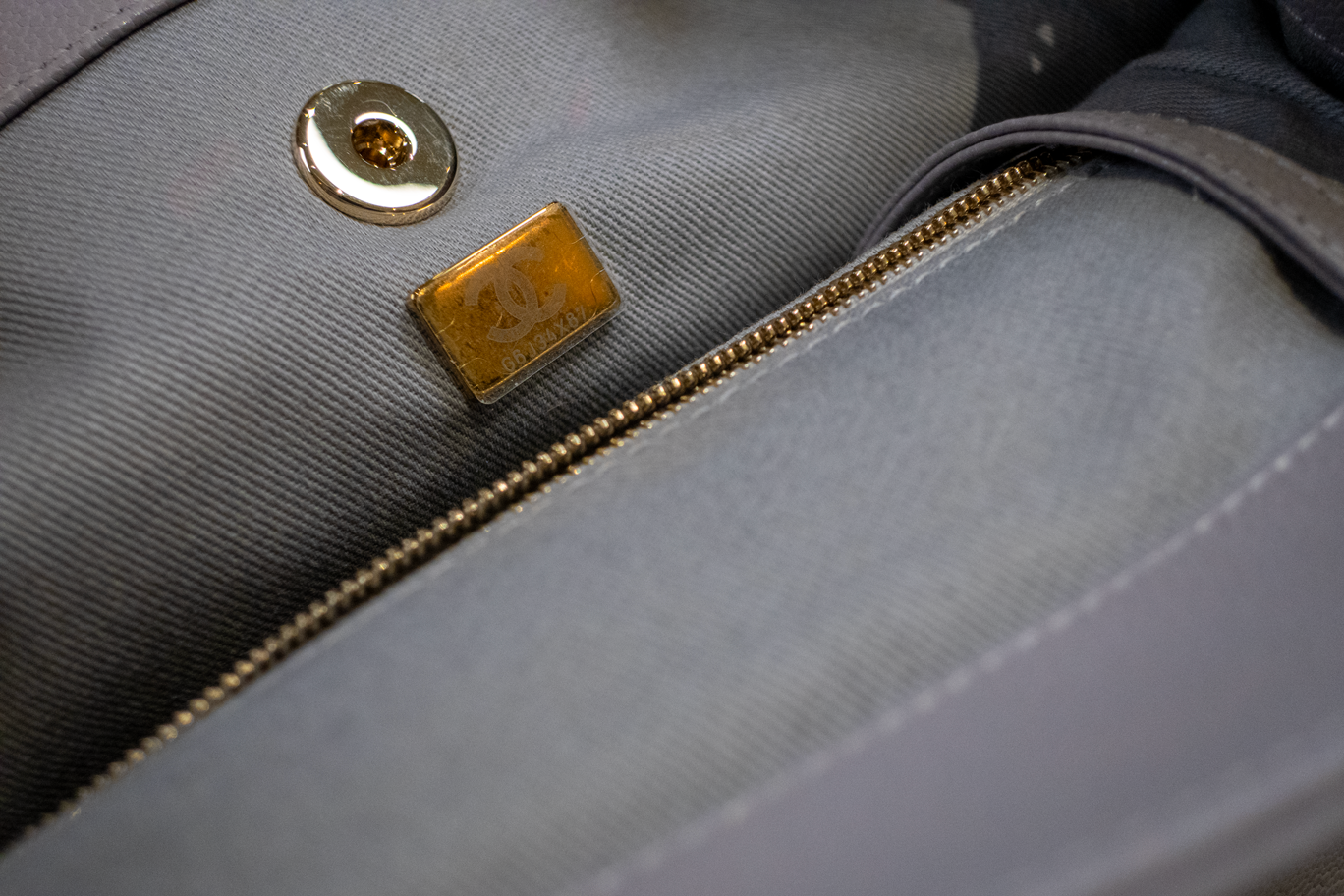 Chanel Grey Business Affinity Mini Backpack