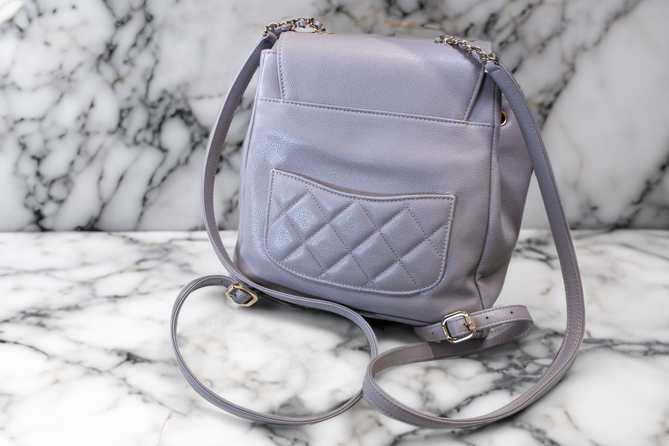 Chanel Grey Business Affinity Mini Backpack