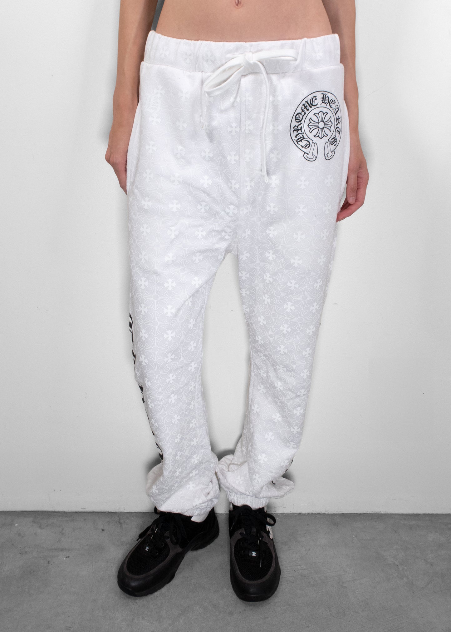 Chrome Hearts White Printed Joggers