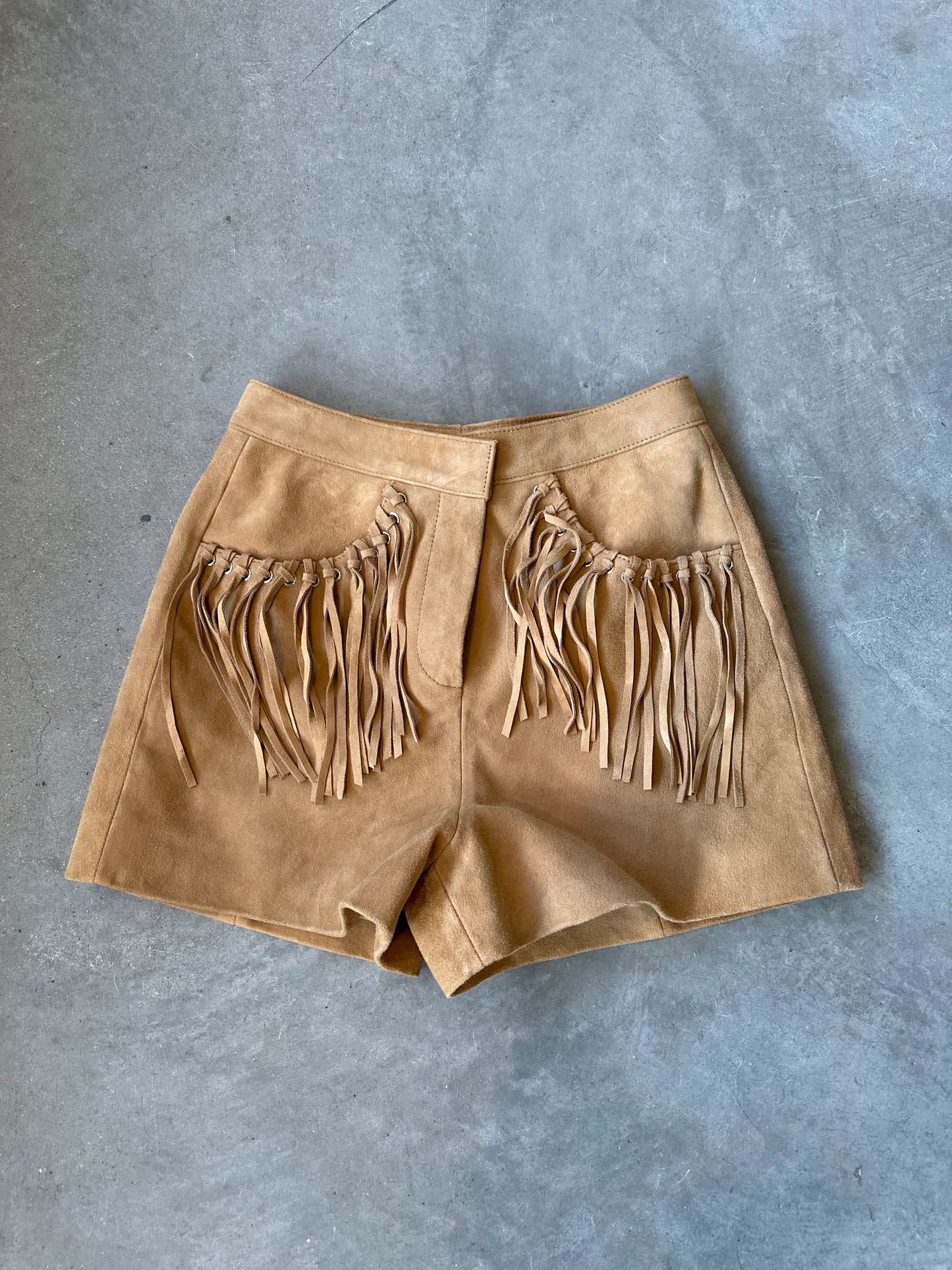 Maje brown suede shorts