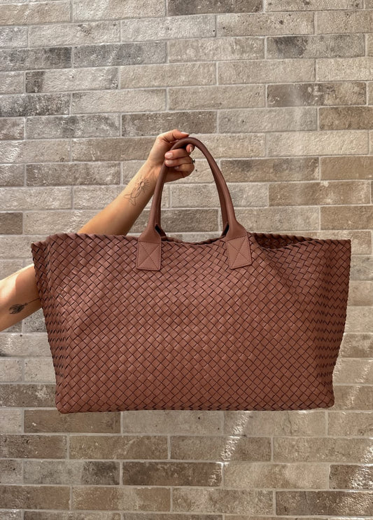 Bottega Veneta Nappa Intrecciato Medium Barcelona Cabat Tote