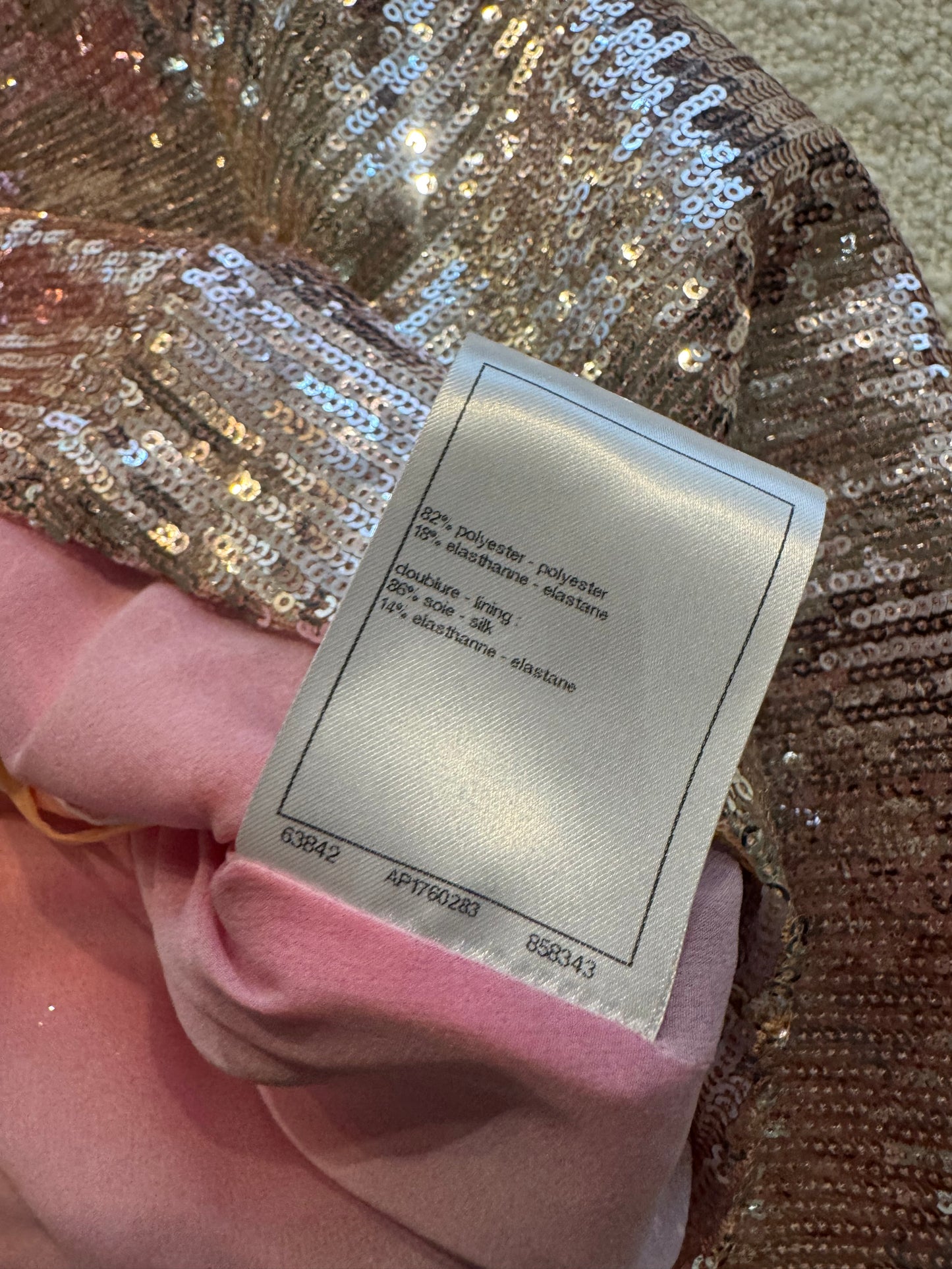 Chanel 24 Runway Cruise Collection Iridescent Sequin Crop Top