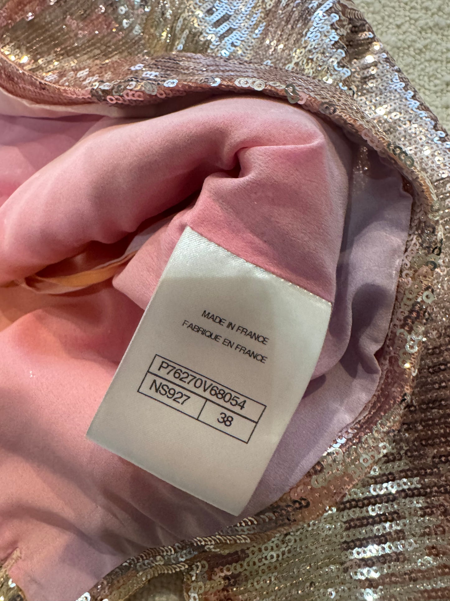 Chanel 24 Runway Cruise Collection Iridescent Sequin Crop Top