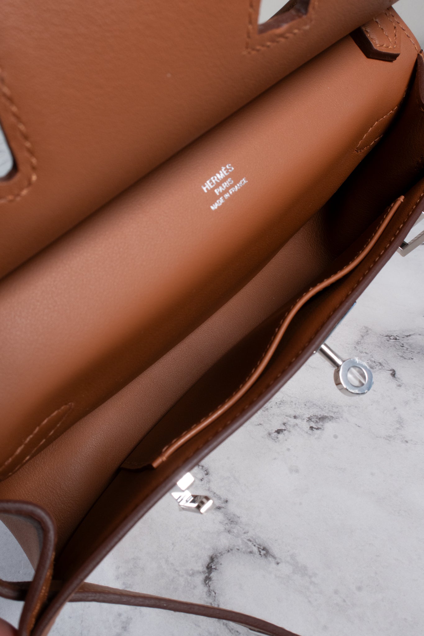 Hermès Jypsiere Mini Toile H and Swift Leather Shoulder Bag