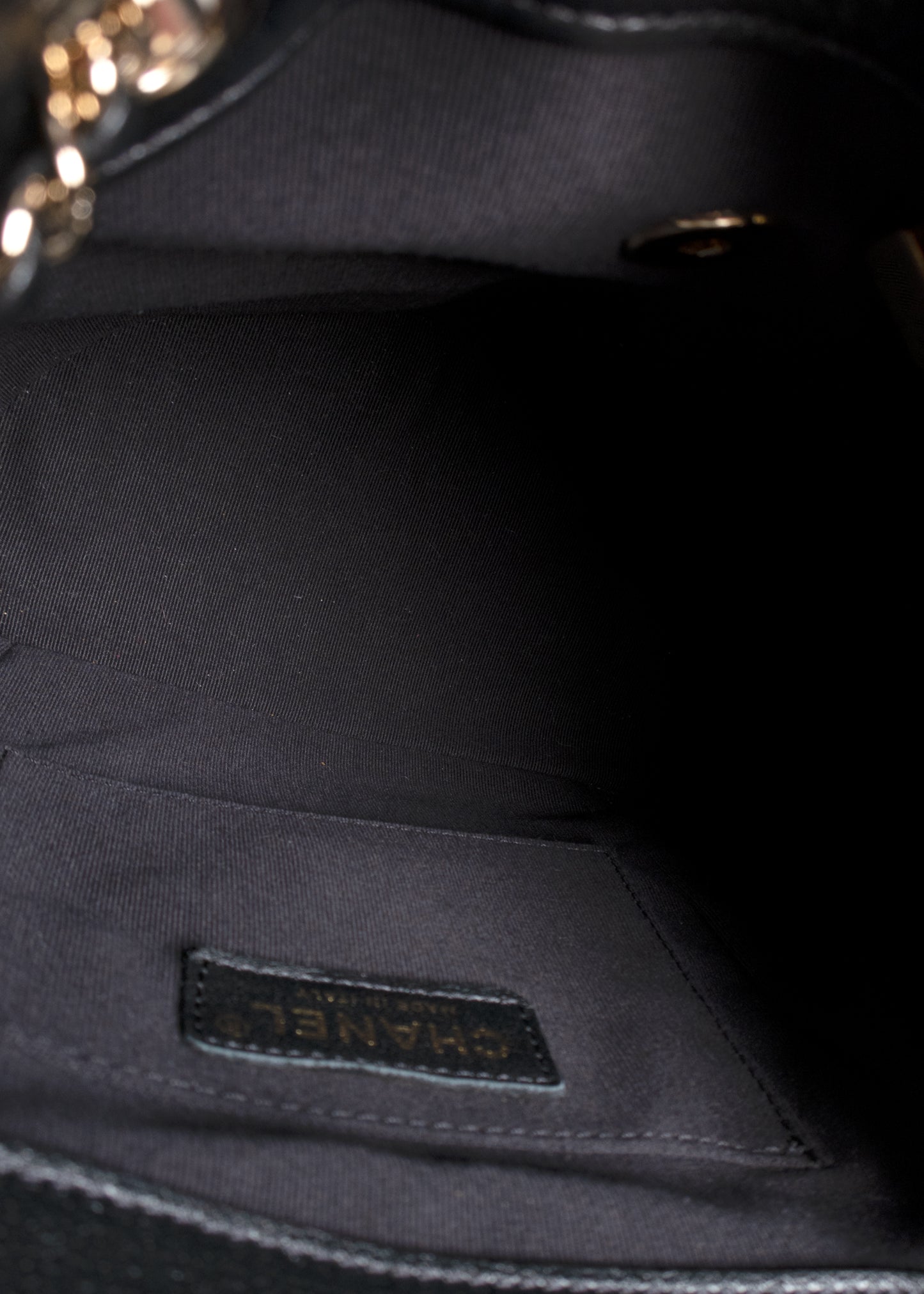 Chanel Black Grained Caviar Leather Duma Dual Pocket Backpack