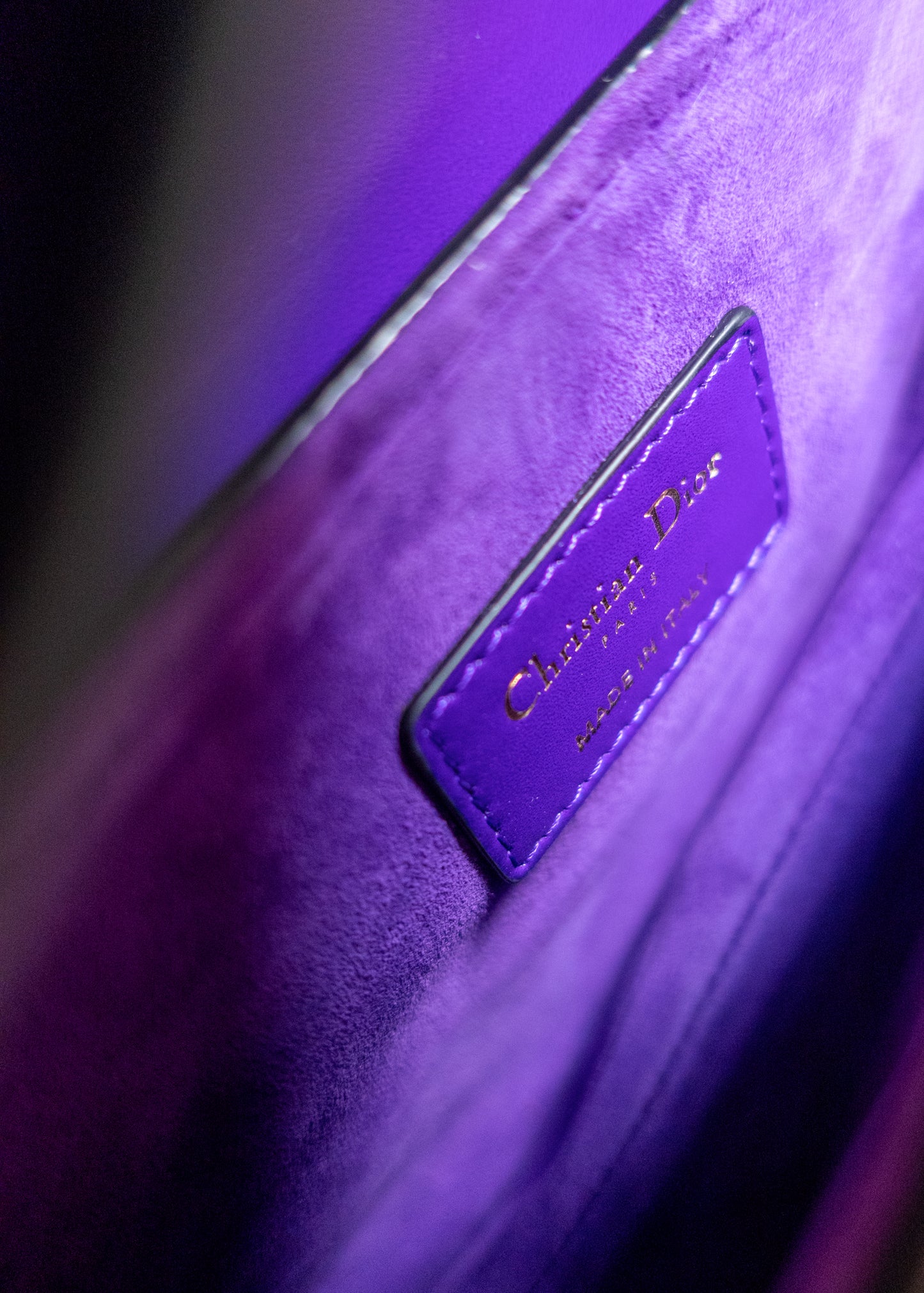 Christian Dior Calfskin Saddle Bag With Strap