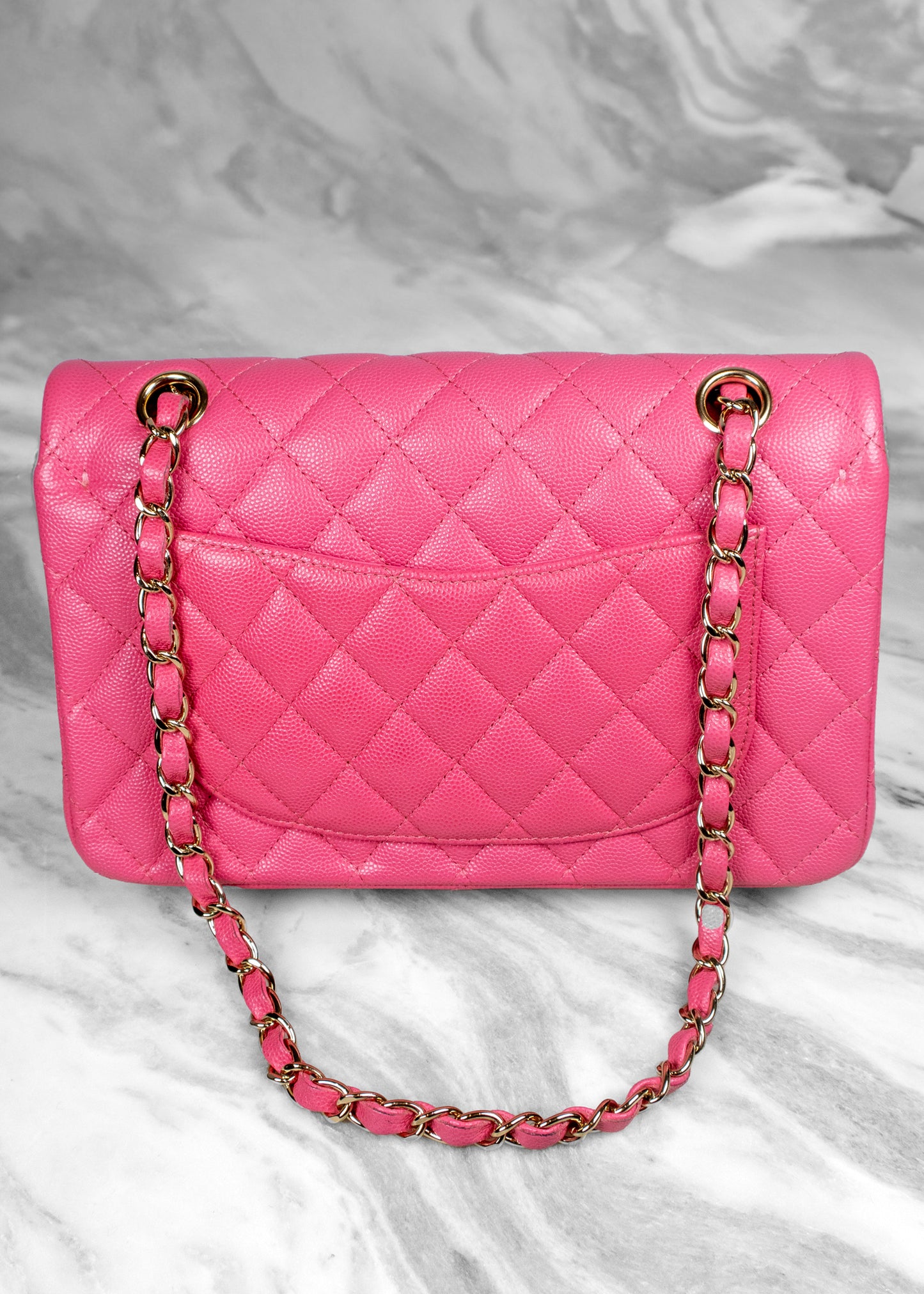Chanel Pink Small Classic Double Flap Bag