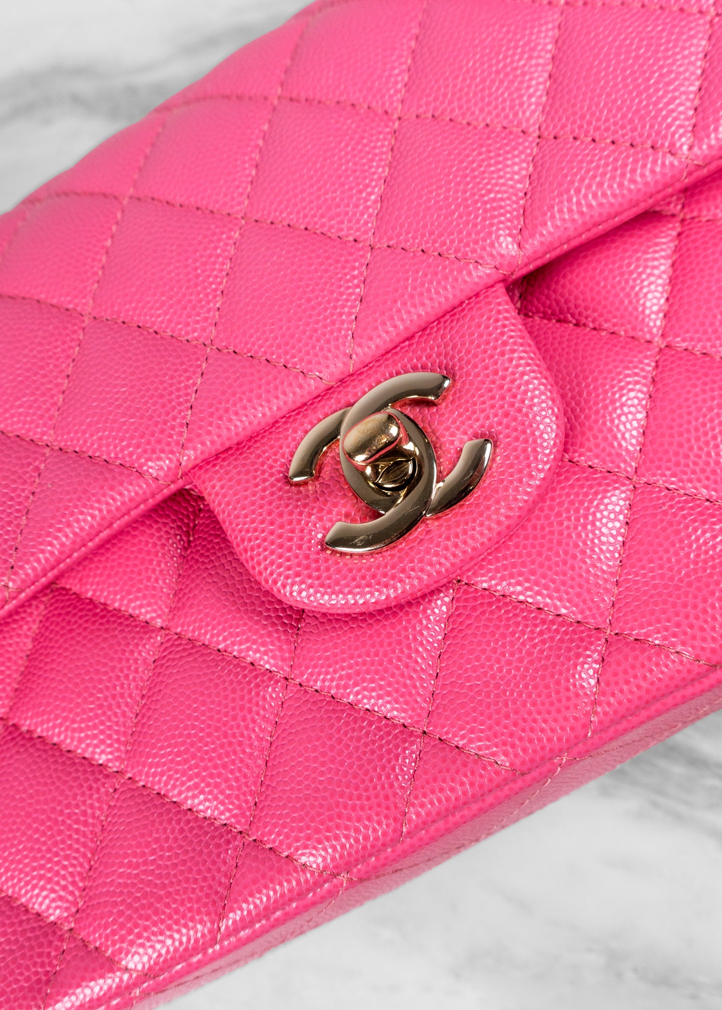 Chanel Pink Small Classic Double Flap Bag