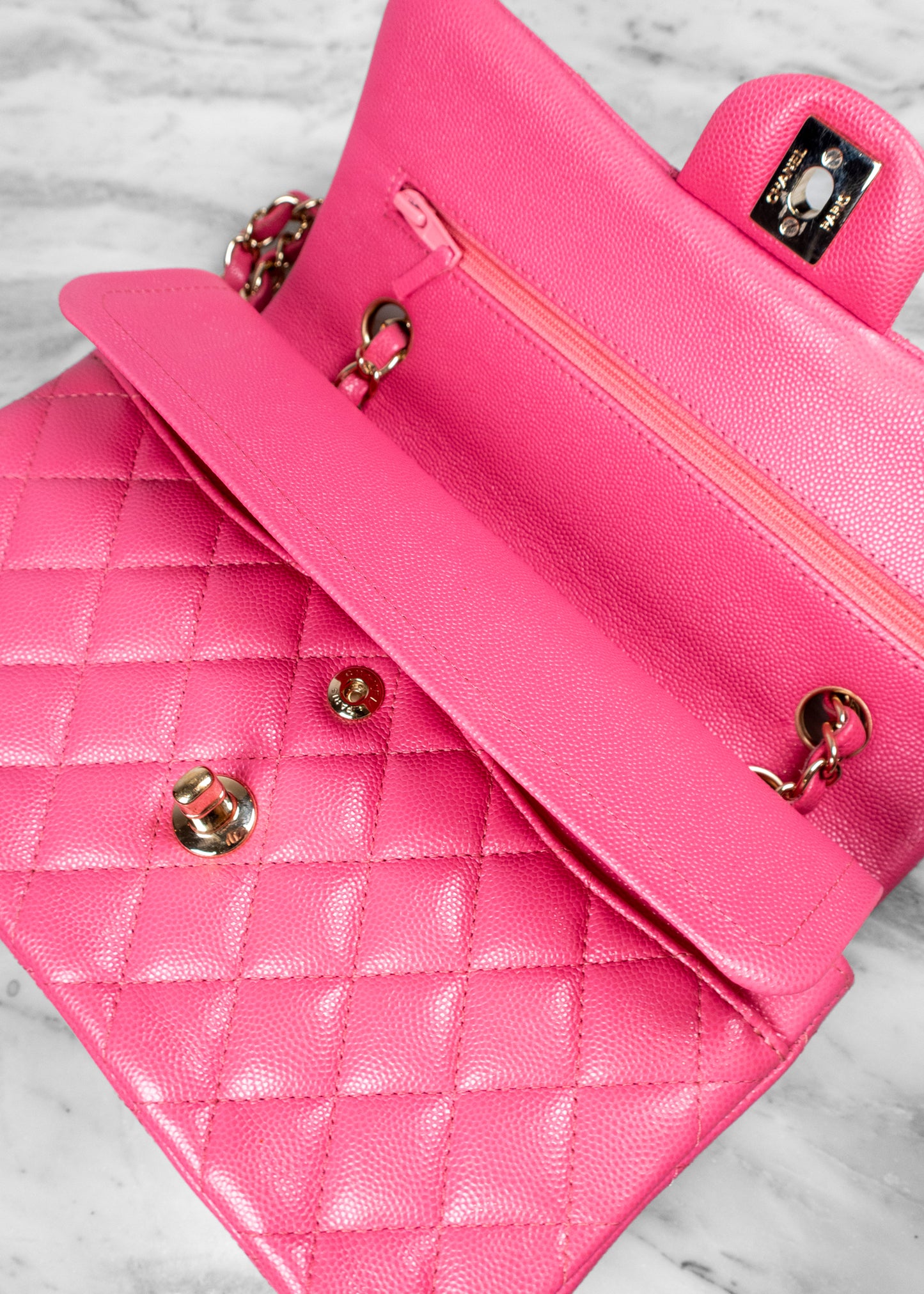 Chanel Pink Small Classic Double Flap Bag