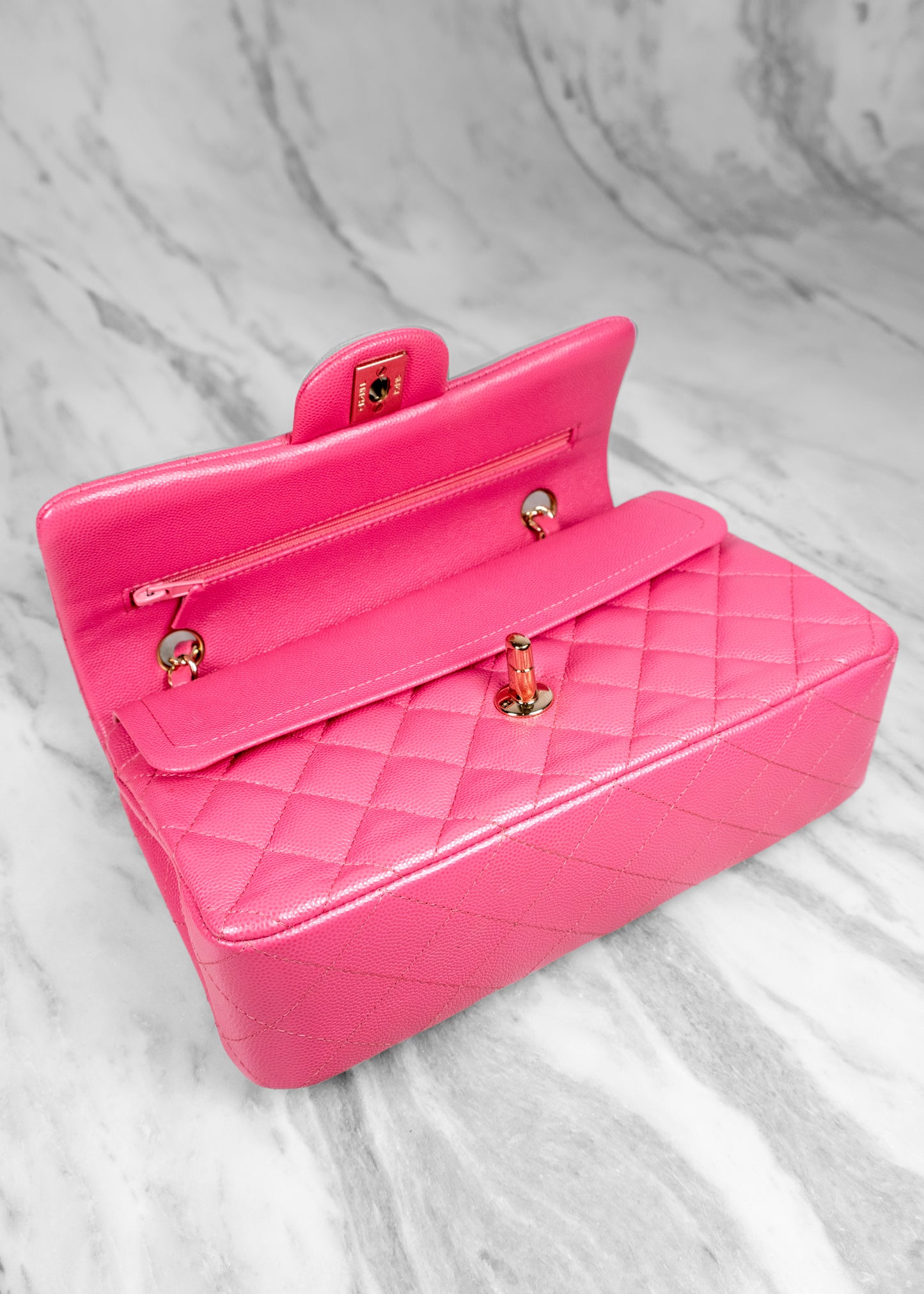 Chanel Pink Small Classic Double Flap Bag