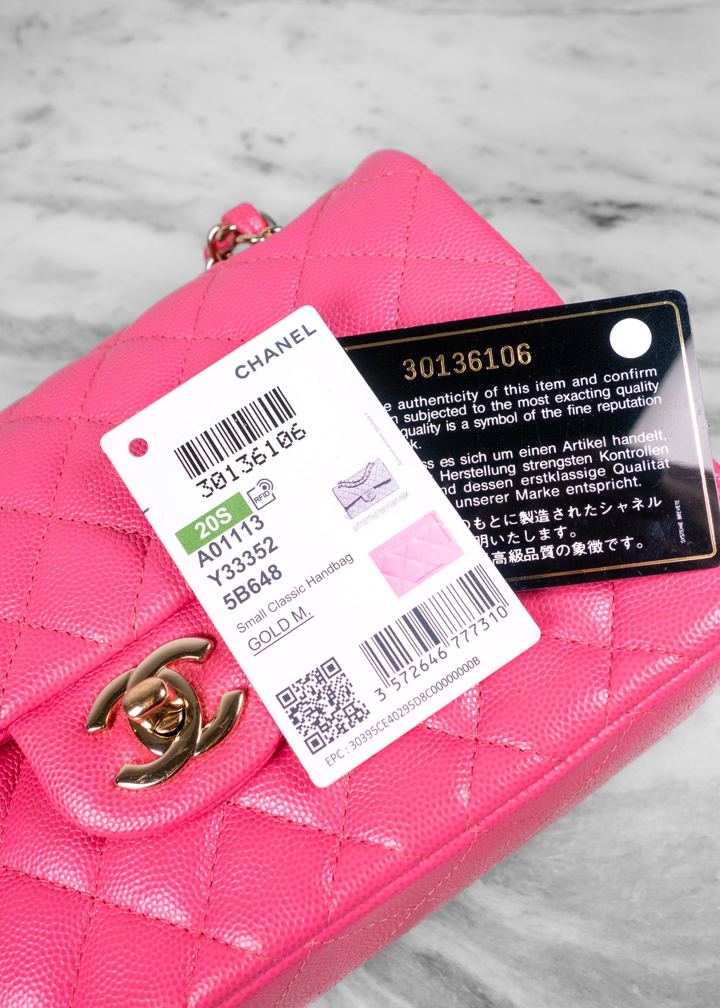 Chanel Pink Small Classic Double Flap Bag
