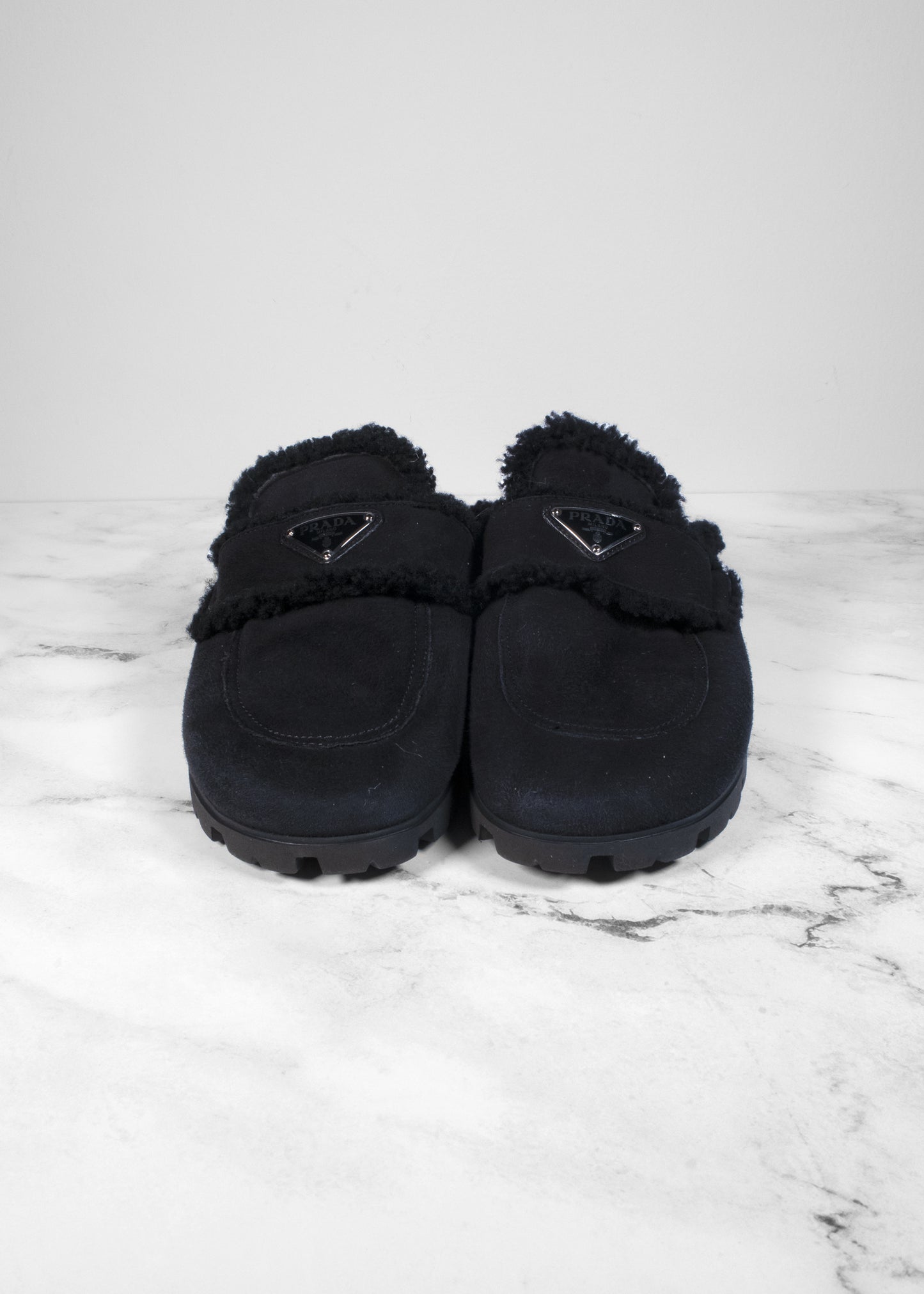 Prada Shearling Mules