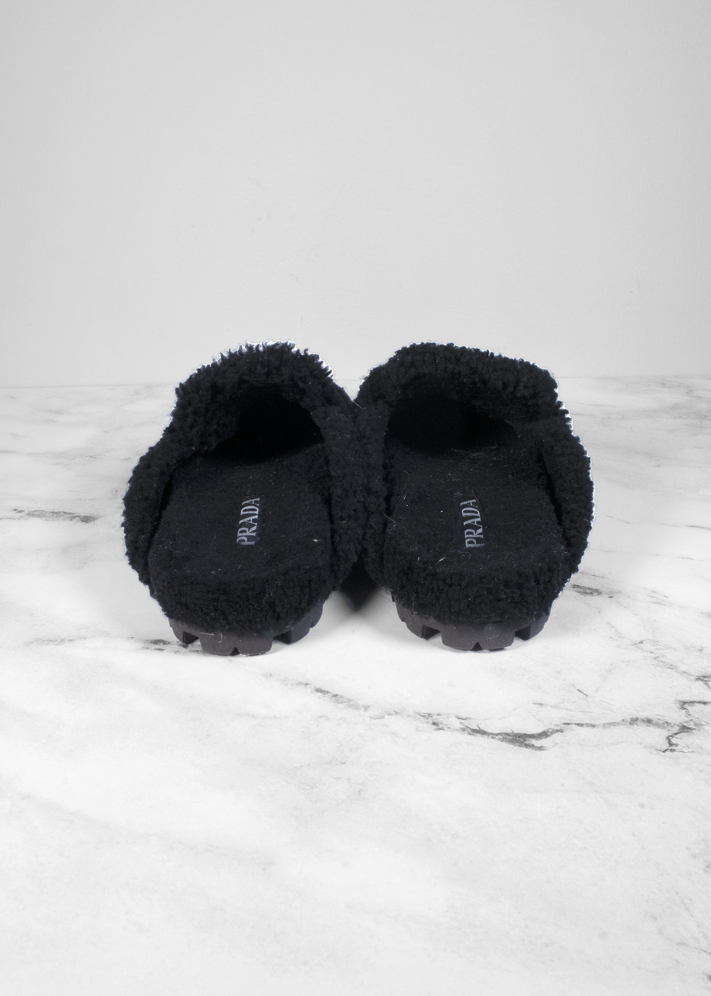 Prada Shearling Mules