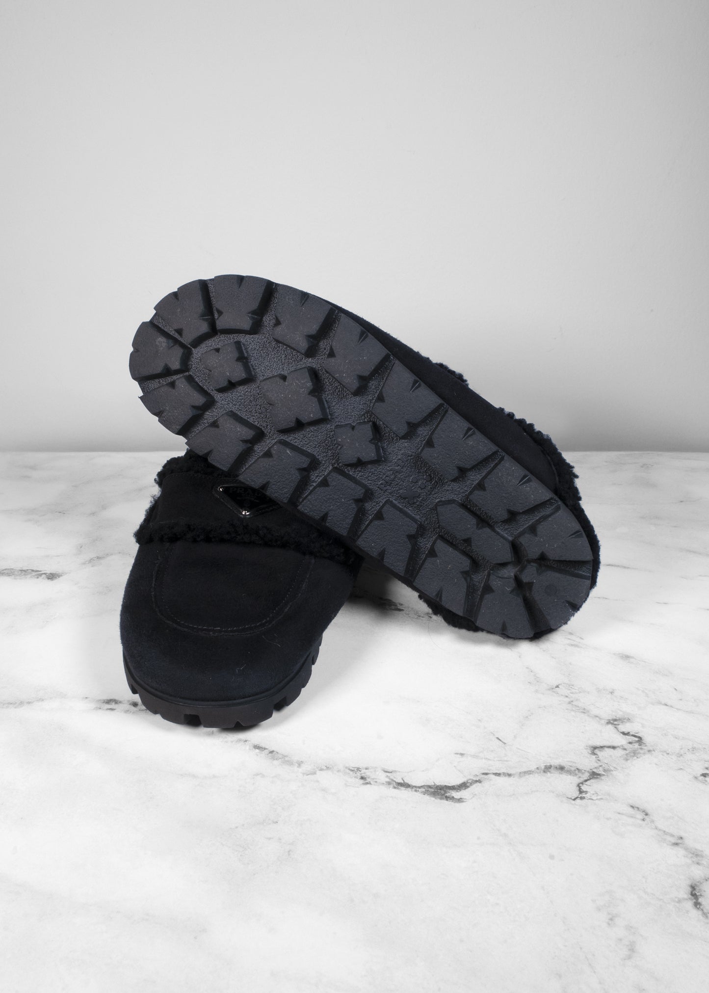 Prada Shearling Mules