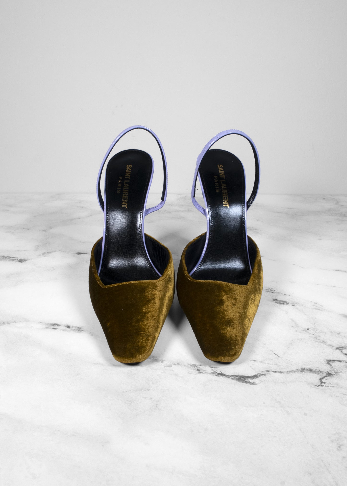 Saint Laurent Crepe De Chine Blade 105 Slingback Pumps