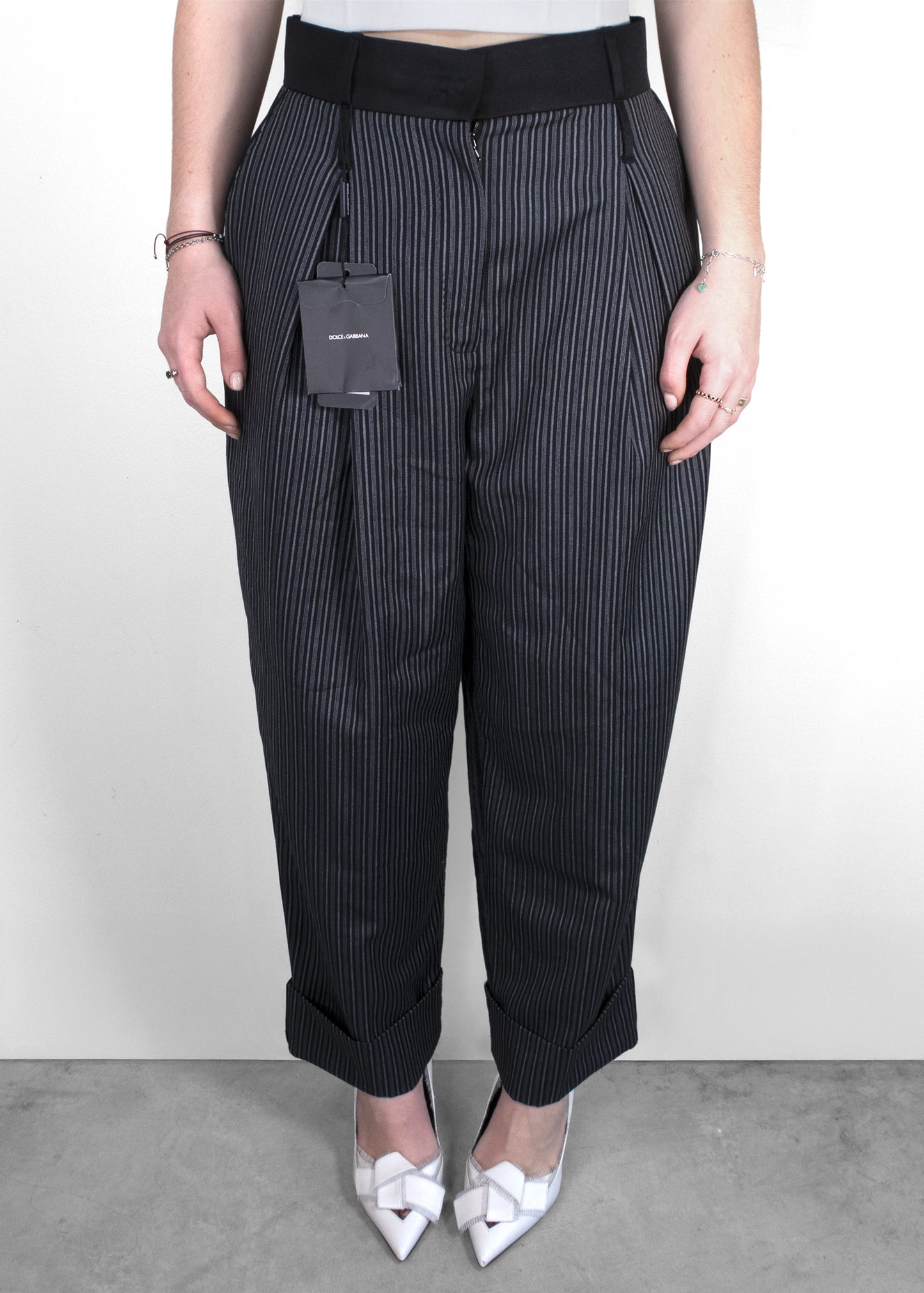 Dolce & Gabbana Wool Pinstripe Trousers