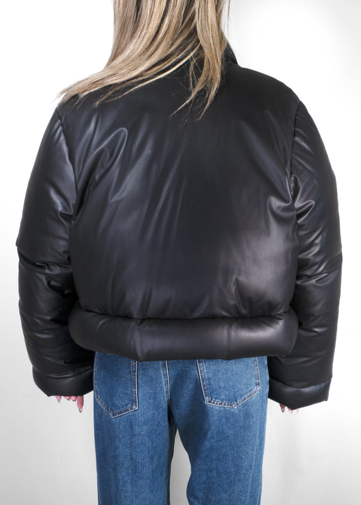 Schiaperelli Short Quilted Leather Puffer Jacket