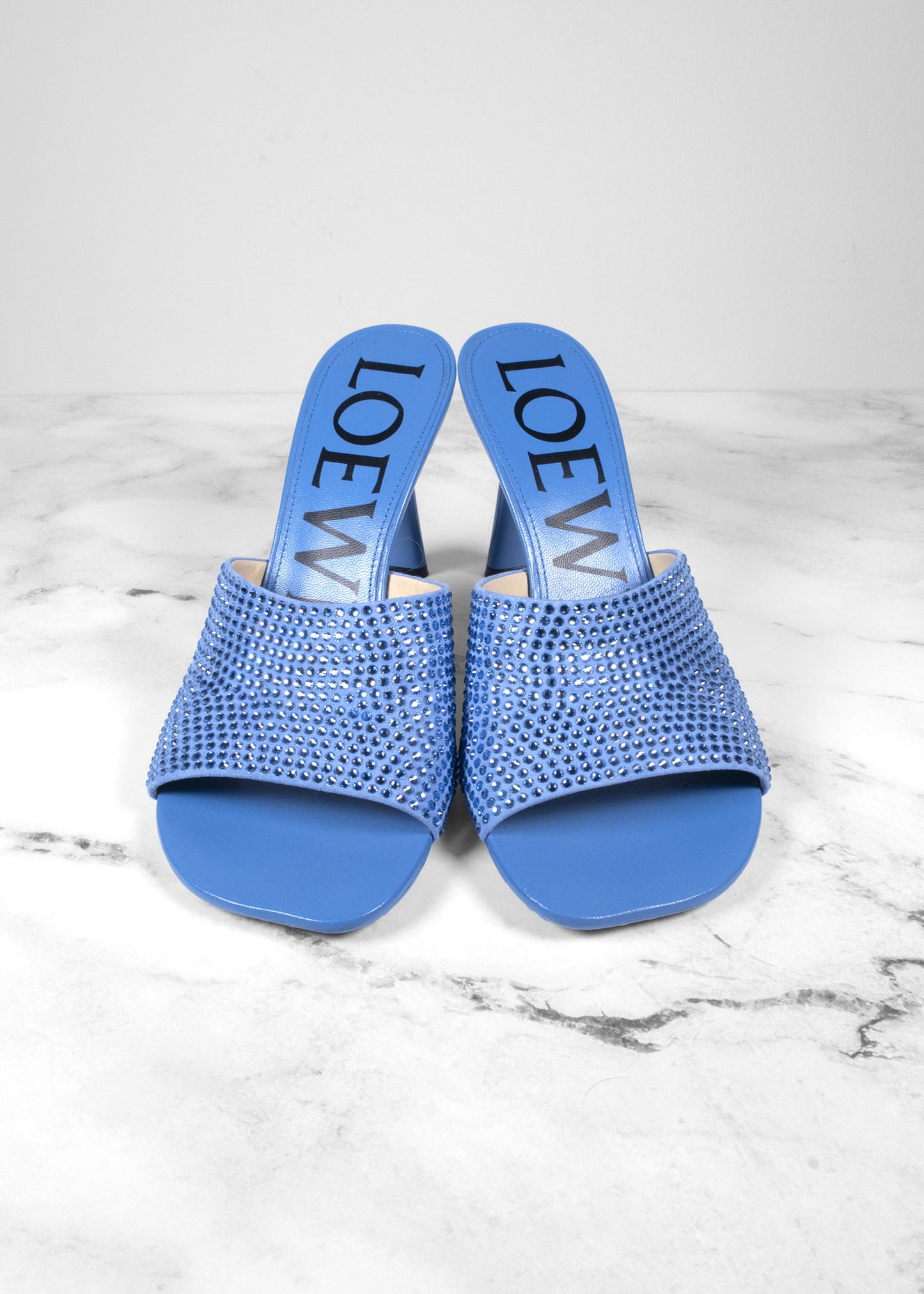 Loewe Swarovski crystal Mules