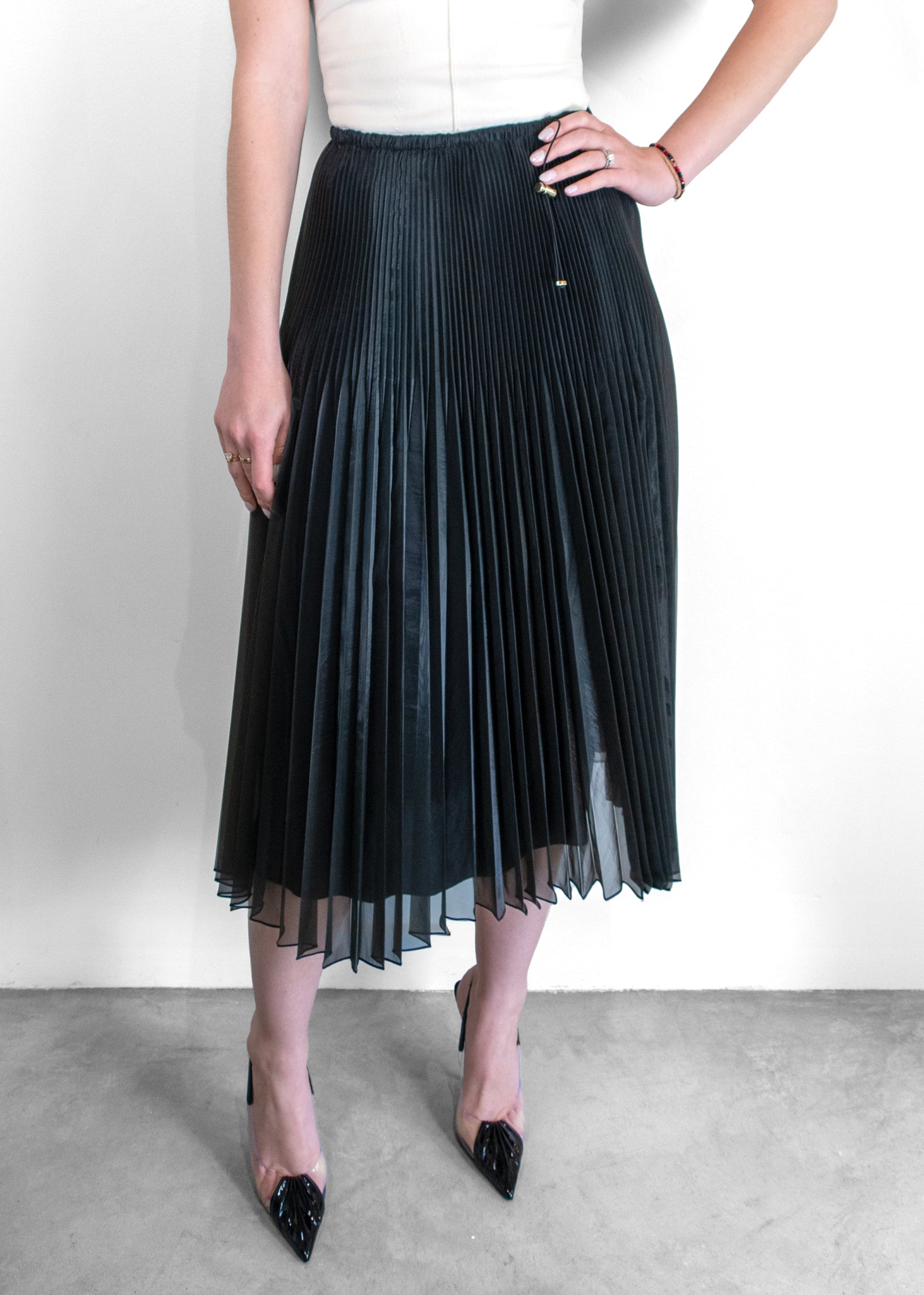 Fendi pleated skirt deals