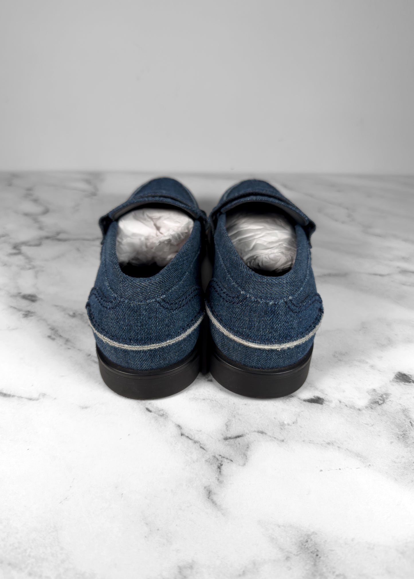 Miu Miu Denim Penny Loafers