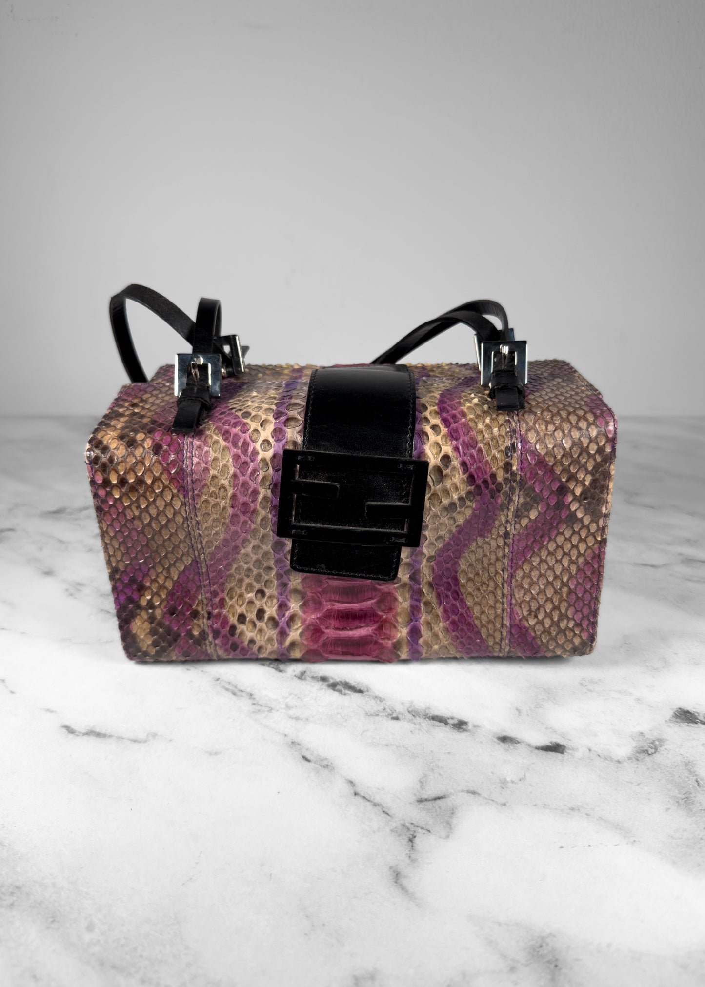Fendi Multicolor Python Box Bag