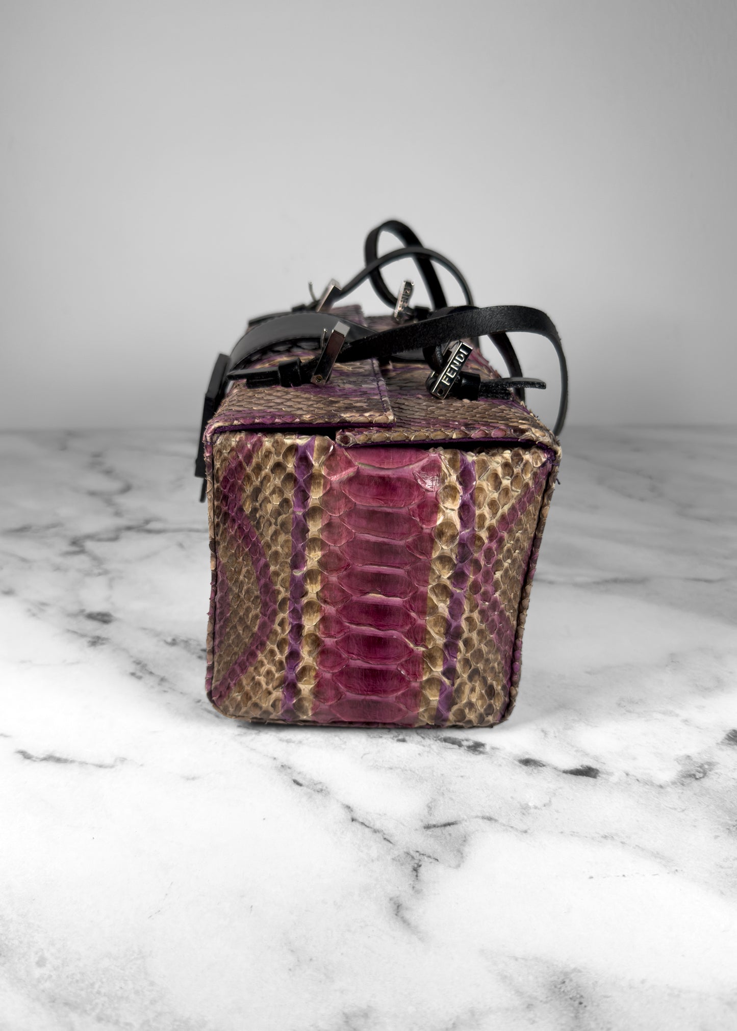 Fendi Multicolor Python Box Bag