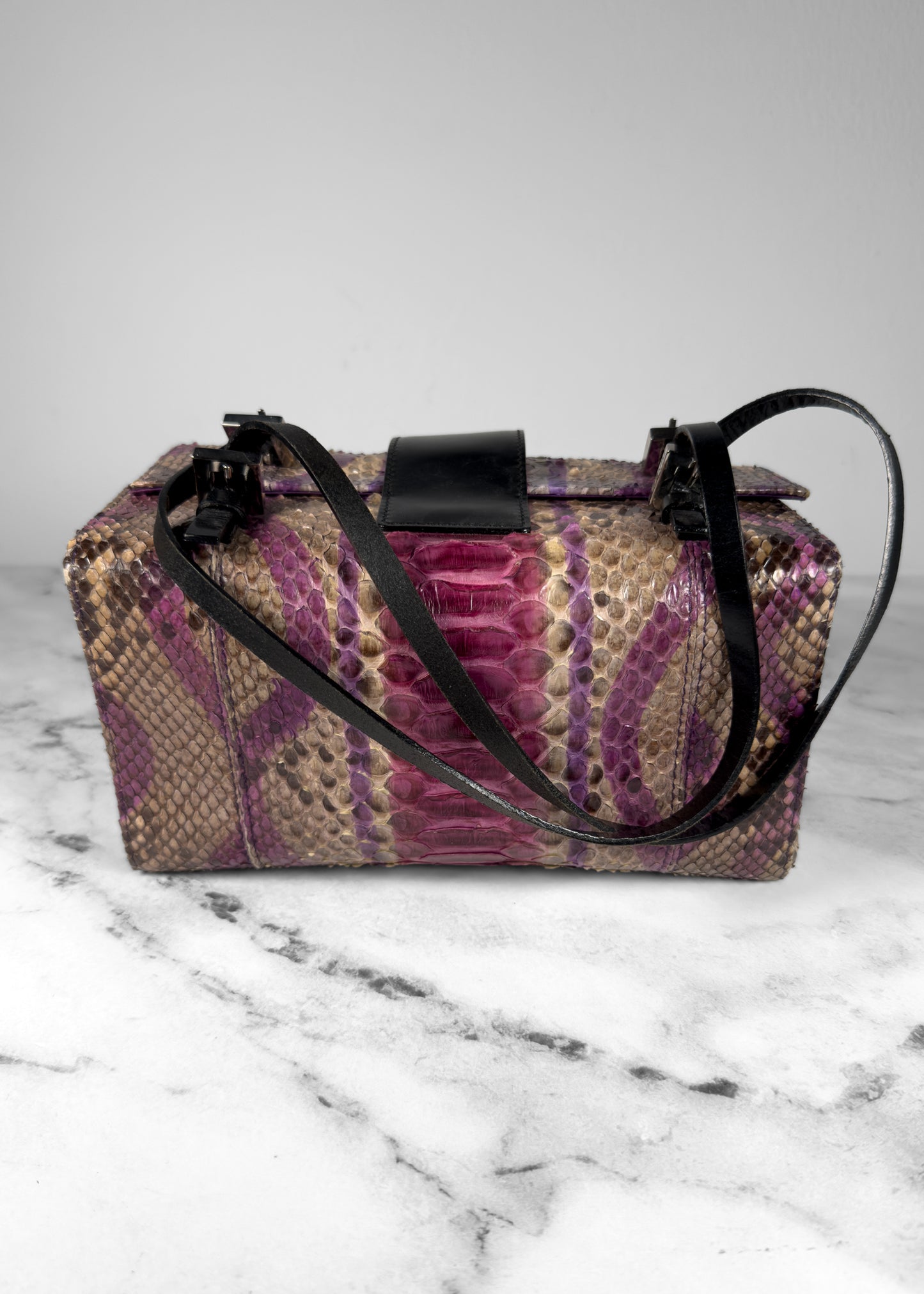 Fendi Multicolor Python Box Bag