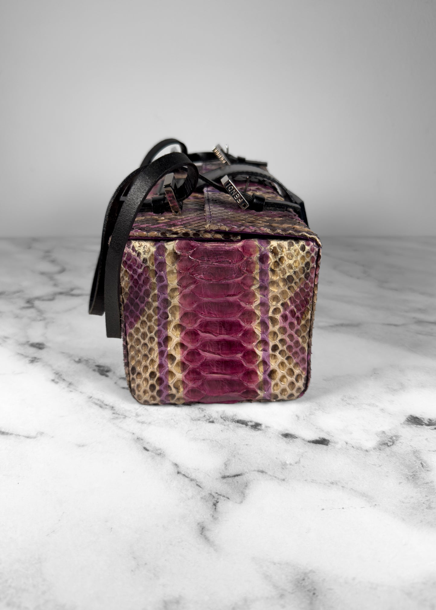 Fendi Multicolor Python Box Bag