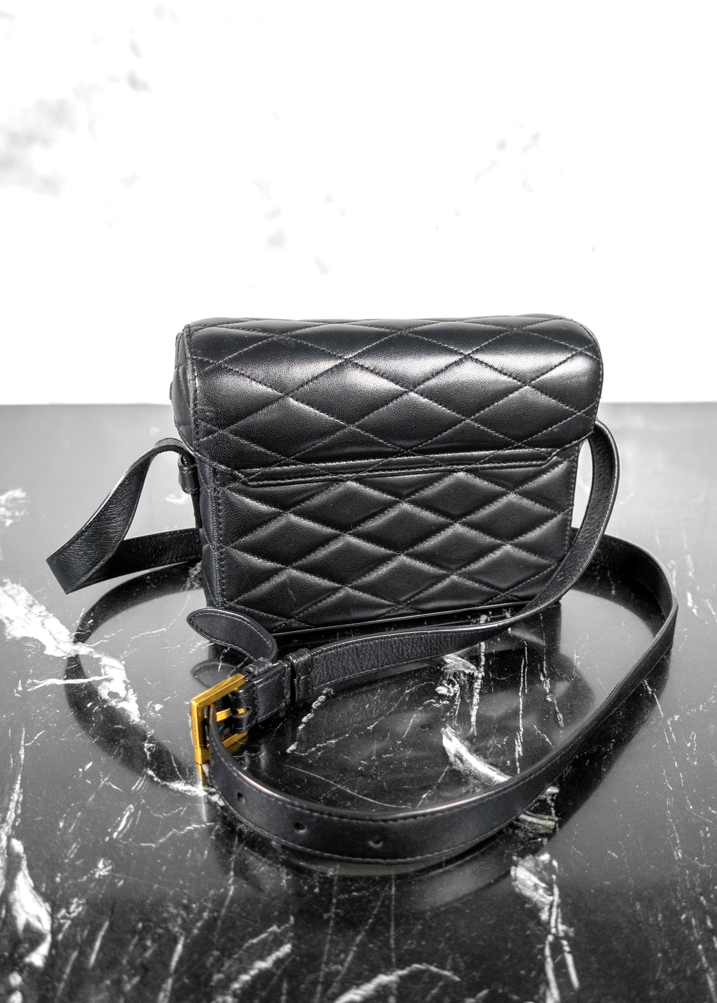 Saint Laurent June Diamond-Quilt Crossbody Bag